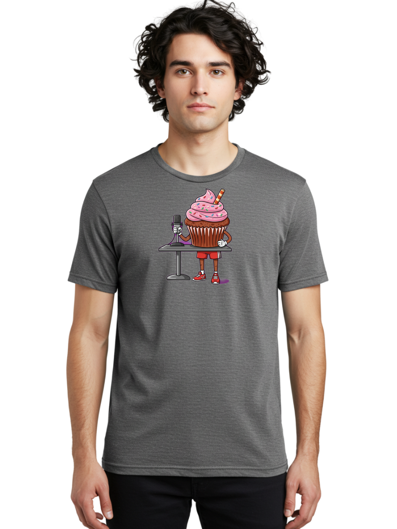 Cupcake-Dj-3 Men'S Graphic Tee, 100% Cotton, Comfortable Casual Summer Wear, Machine Washable, Vintage Camera, Old Camera, Antique Camera, Black Camera, Classic Photography, Photography Equipment, Nostalgic Device, Film Camera, Camera Art Bah853