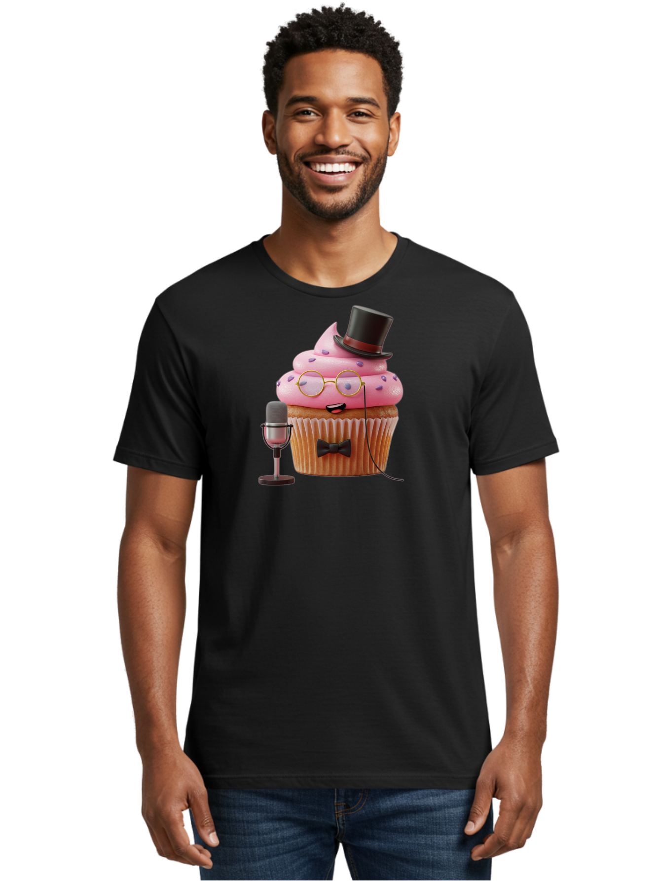 Cupcake-Dj-6 Men'S Graphic Tee, 100% Cotton, Comfortable Casual Summer Wear, Machine Washable, Vintage Camera, Old Camera, Antique Camera, Black Camera, Classic Photography, Photography Equipment, Nostalgic Device, Film Camera, Camera Art Bah856