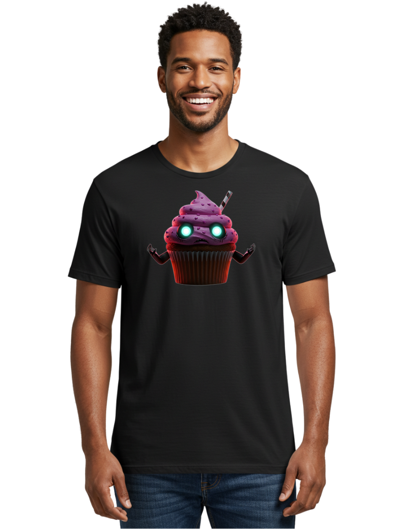 Cupcake-Monster Men'S Graphic Tee, 100% Cotton, Comfortable Casual Summer Wear, Machine Washable, Vintage Camera, Old Camera, Antique Camera, Black Camera, Classic Photography, Photography Equipment, Nostalgic Device, Film Camera, Camera Art Bah860