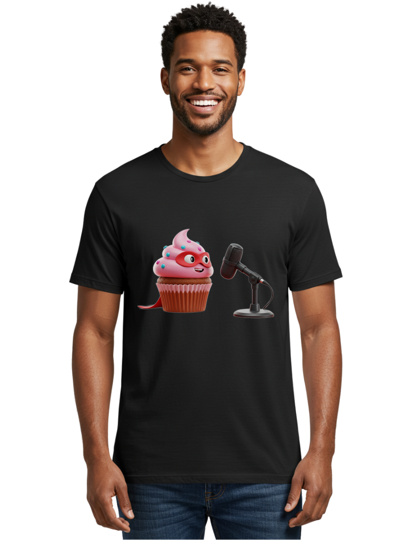Cupcake-Superhero Men'S Graphic Tee, 100% Cotton, Comfortable Casual Summer Wear, Machine Washable, Vintage Camera, Old Camera, Antique Camera, Black Camera, Classic Photography, Photography Equipment, Nostalgic Device, Film Camera, Camera Art Bah864