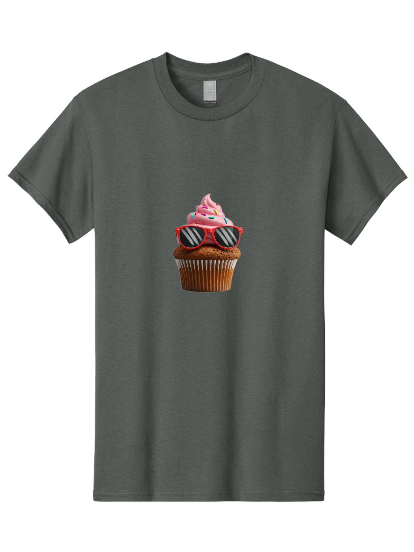 Cupcake-Wearing-Sunglasses Men'S Graphic Tee, 100% Cotton, Comfortable Casual Summer Wear, Machine Washable, Vintage Camera, Old Camera, Antique Camera, Black Camera, Classic Photography, Photography Equipment, Nostalgic Device, Film Camera, Bah865