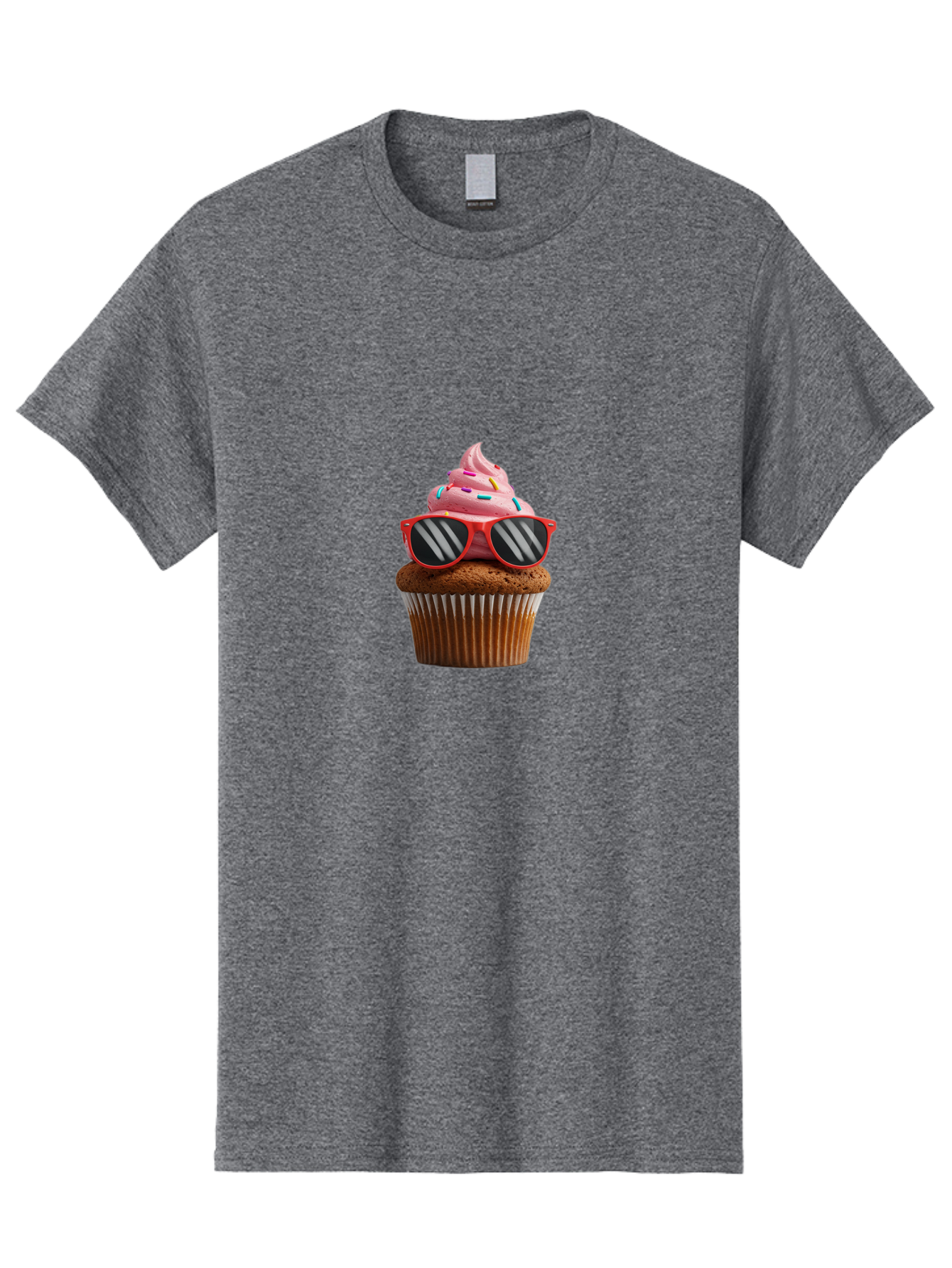 Cupcake-Wearing-Sunglasses Men'S Graphic Tee, 100% Cotton, Comfortable Casual Summer Wear, Machine Washable, Vintage Camera, Old Camera, Antique Camera, Black Camera, Classic Photography, Photography Equipment, Nostalgic Device, Film Camera, Bah865
