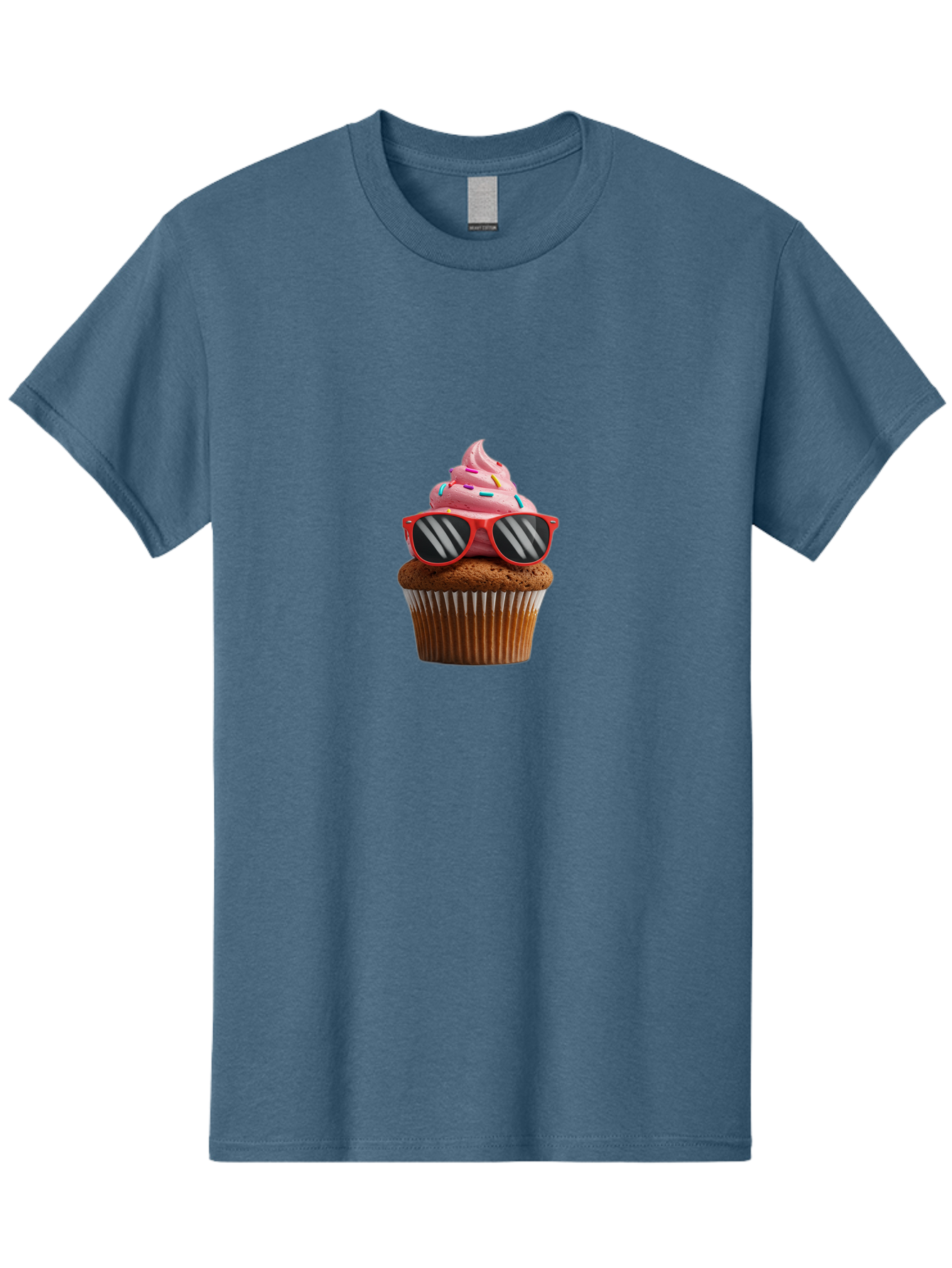 Cupcake-Wearing-Sunglasses Men'S Graphic Tee, 100% Cotton, Comfortable Casual Summer Wear, Machine Washable, Vintage Camera, Old Camera, Antique Camera, Black Camera, Classic Photography, Photography Equipment, Nostalgic Device, Film Camera, Bah865
