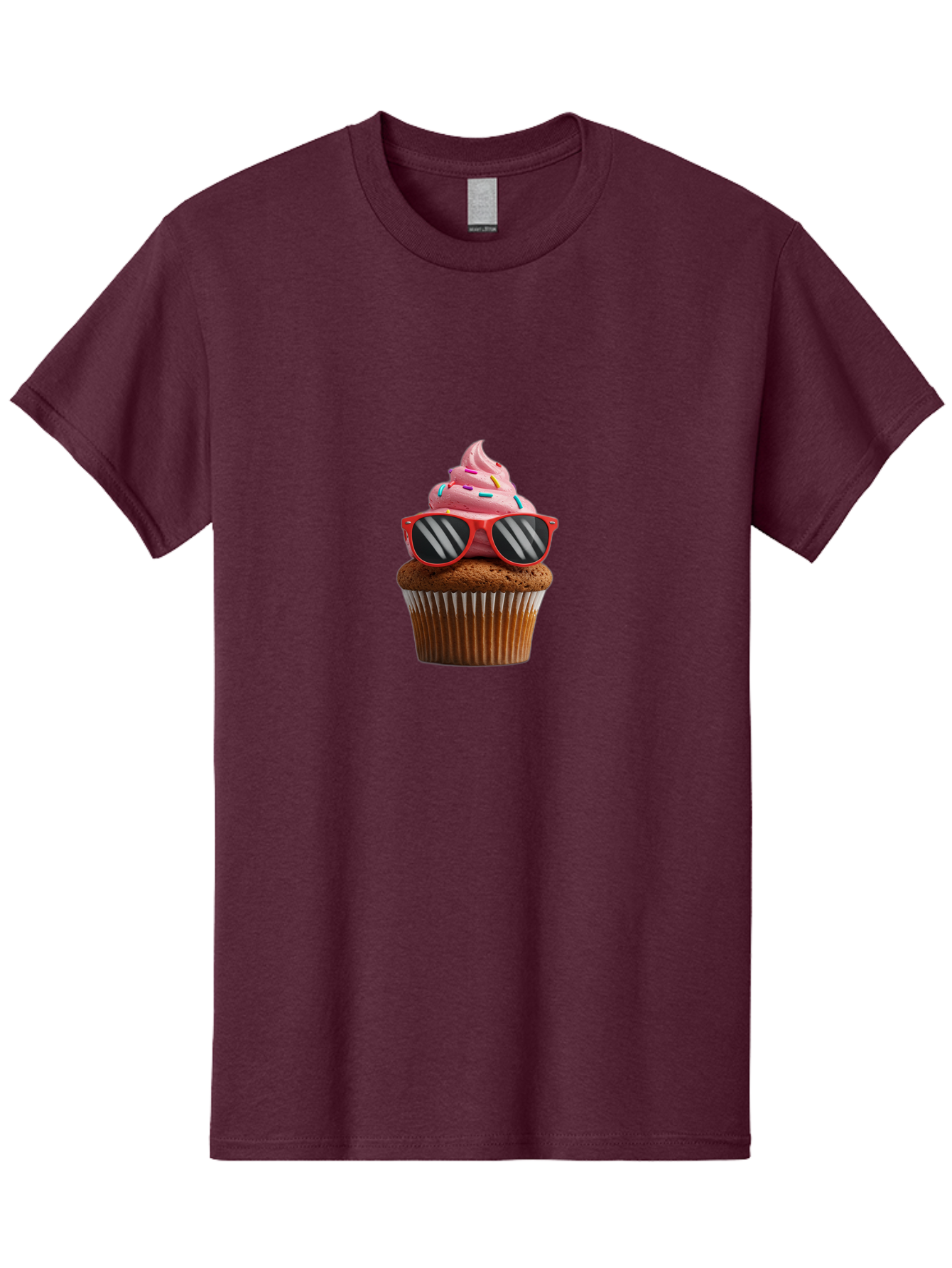 Cupcake-Wearing-Sunglasses Men'S Graphic Tee, 100% Cotton, Comfortable Casual Summer Wear, Machine Washable, Vintage Camera, Old Camera, Antique Camera, Black Camera, Classic Photography, Photography Equipment, Nostalgic Device, Film Camera, Bah865