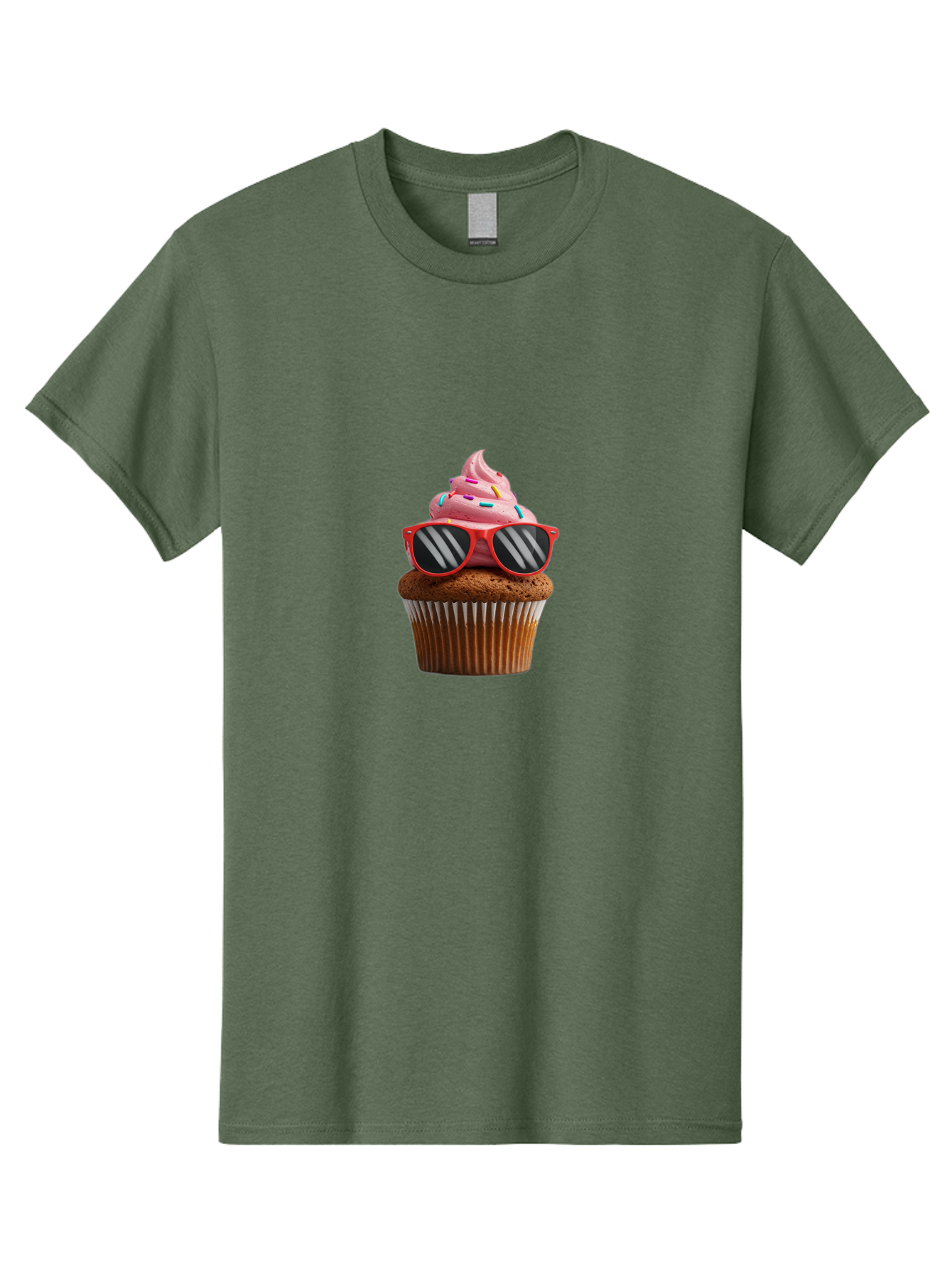 Cupcake-Wearing-Sunglasses Men'S Graphic Tee, 100% Cotton, Comfortable Casual Summer Wear, Machine Washable, Vintage Camera, Old Camera, Antique Camera, Black Camera, Classic Photography, Photography Equipment, Nostalgic Device, Film Camera, Bah865