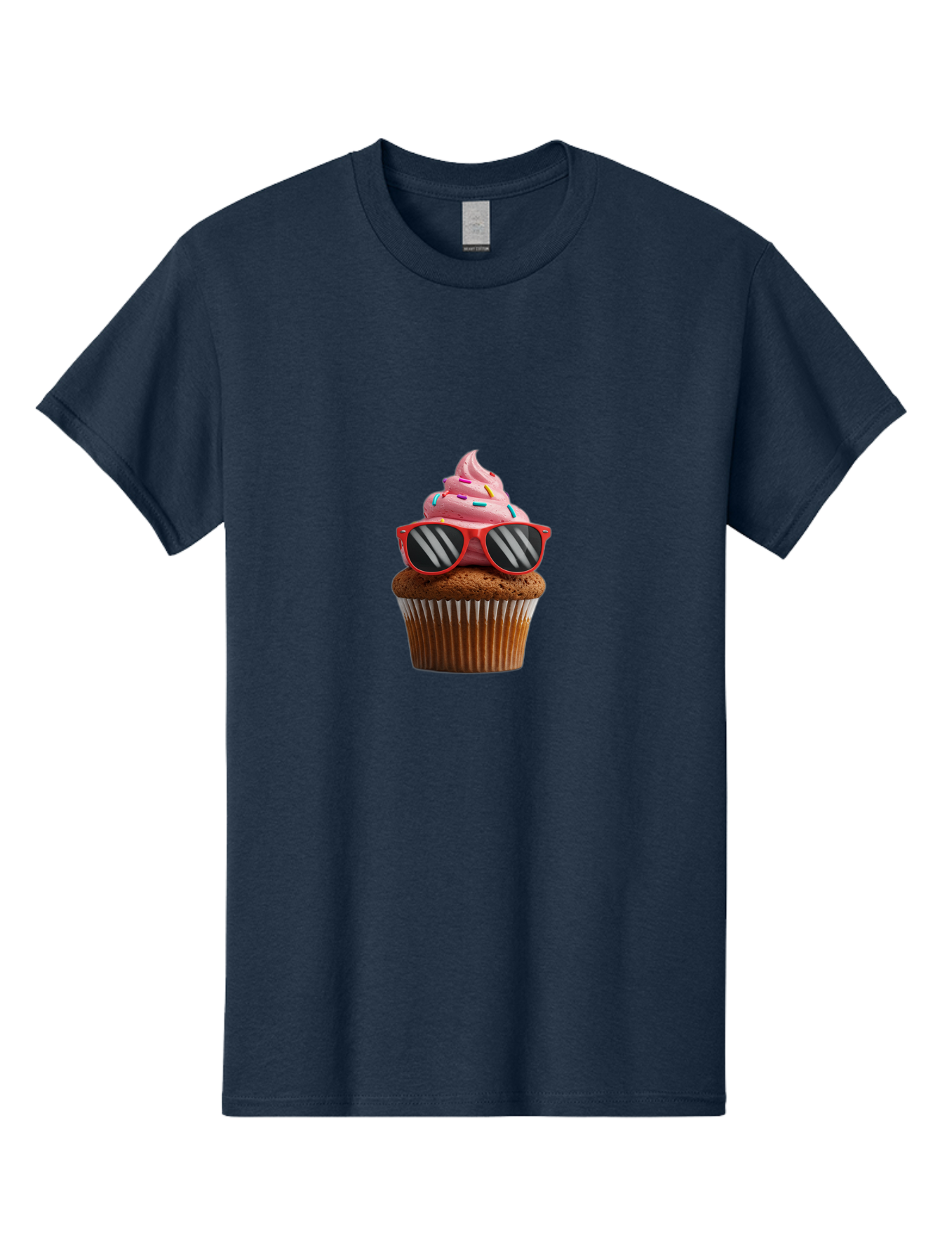 Cupcake-Wearing-Sunglasses Men'S Graphic Tee, 100% Cotton, Comfortable Casual Summer Wear, Machine Washable, Vintage Camera, Old Camera, Antique Camera, Black Camera, Classic Photography, Photography Equipment, Nostalgic Device, Film Camera, Bah865
