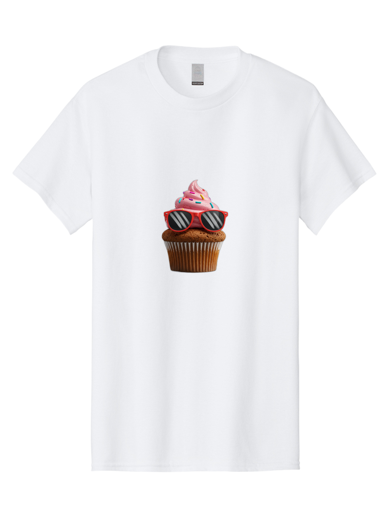 Cupcake-Wearing-Sunglasses Men'S Graphic Tee, 100% Cotton, Comfortable Casual Summer Wear, Machine Washable, Vintage Camera, Old Camera, Antique Camera, Black Camera, Classic Photography, Photography Equipment, Nostalgic Device, Film Camera, Bah865