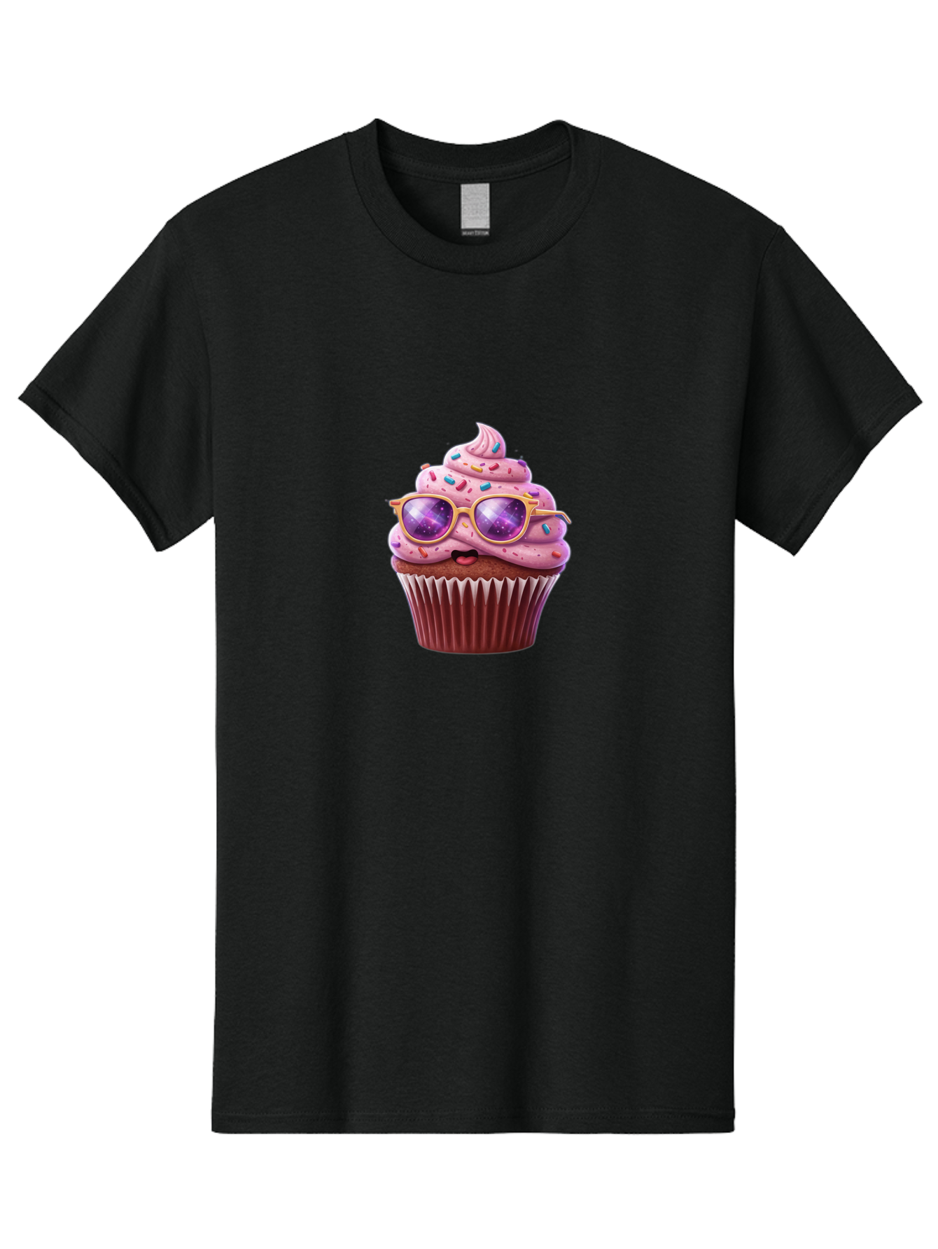 Cupcake-With-Sunglasses-1 Men'S Graphic Tee, 100% Cotton, Comfortable Casual Summer Wear, Machine Washable, Vintage Camera, Old Camera, Antique Camera, Black Camera, Classic Photography, Photography Equipment, Nostalgic Device, Film Camera, Bah872