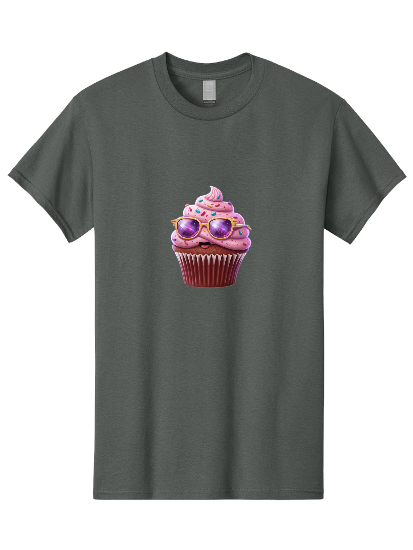 Cupcake-With-Sunglasses-1 Men'S Graphic Tee, 100% Cotton, Comfortable Casual Summer Wear, Machine Washable, Vintage Camera, Old Camera, Antique Camera, Black Camera, Classic Photography, Photography Equipment, Nostalgic Device, Film Camera, Bah872