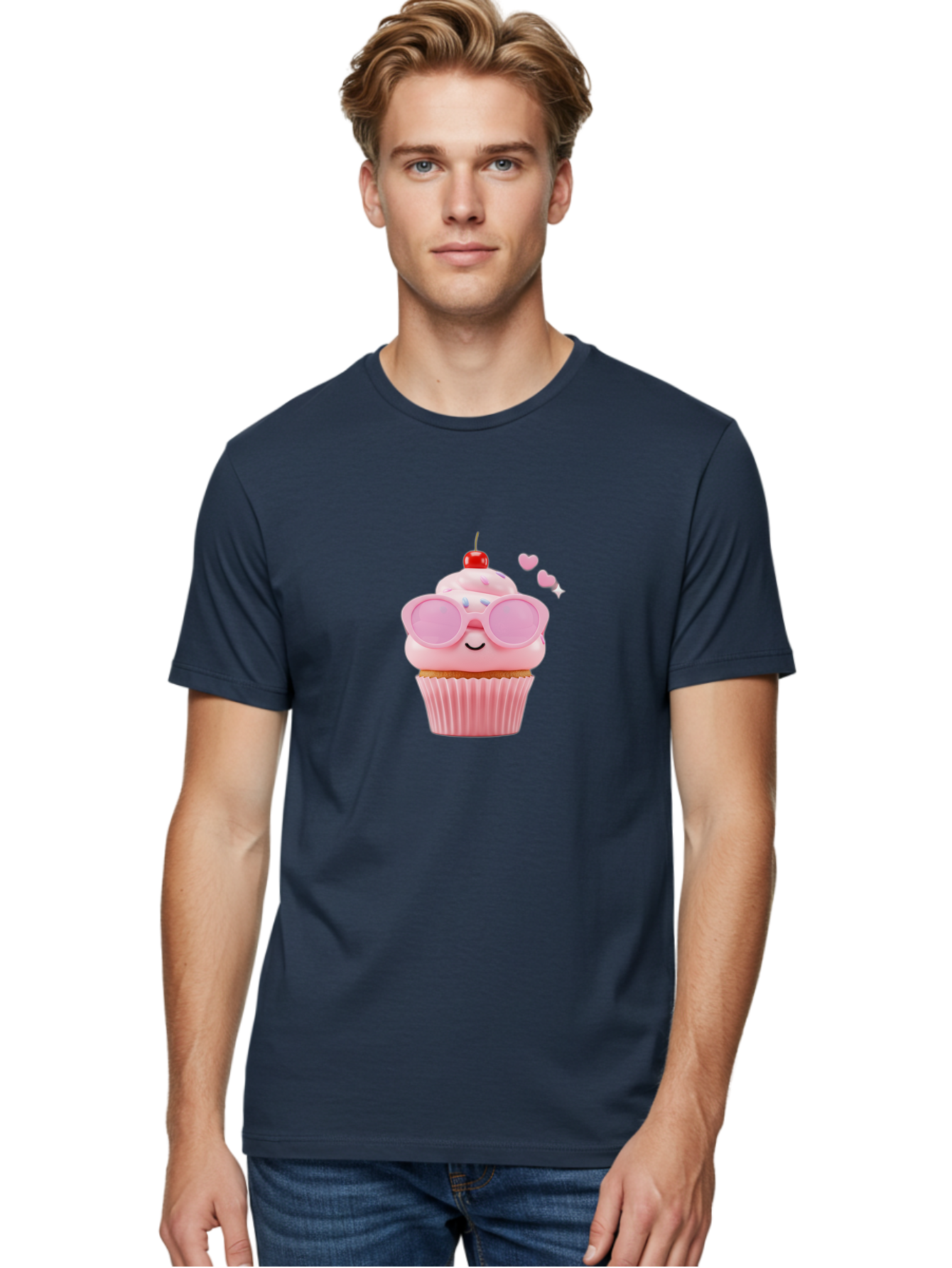 Cupcake-With-Sunglasses-2 Men'S Graphic Tee, 100% Cotton, Comfortable Casual Summer Wear, Machine Washable, Vintage Camera, Old Camera, Antique Camera, Black Camera, Classic Photography, Photography Equipment, Nostalgic Device, Film Camera, Bah873