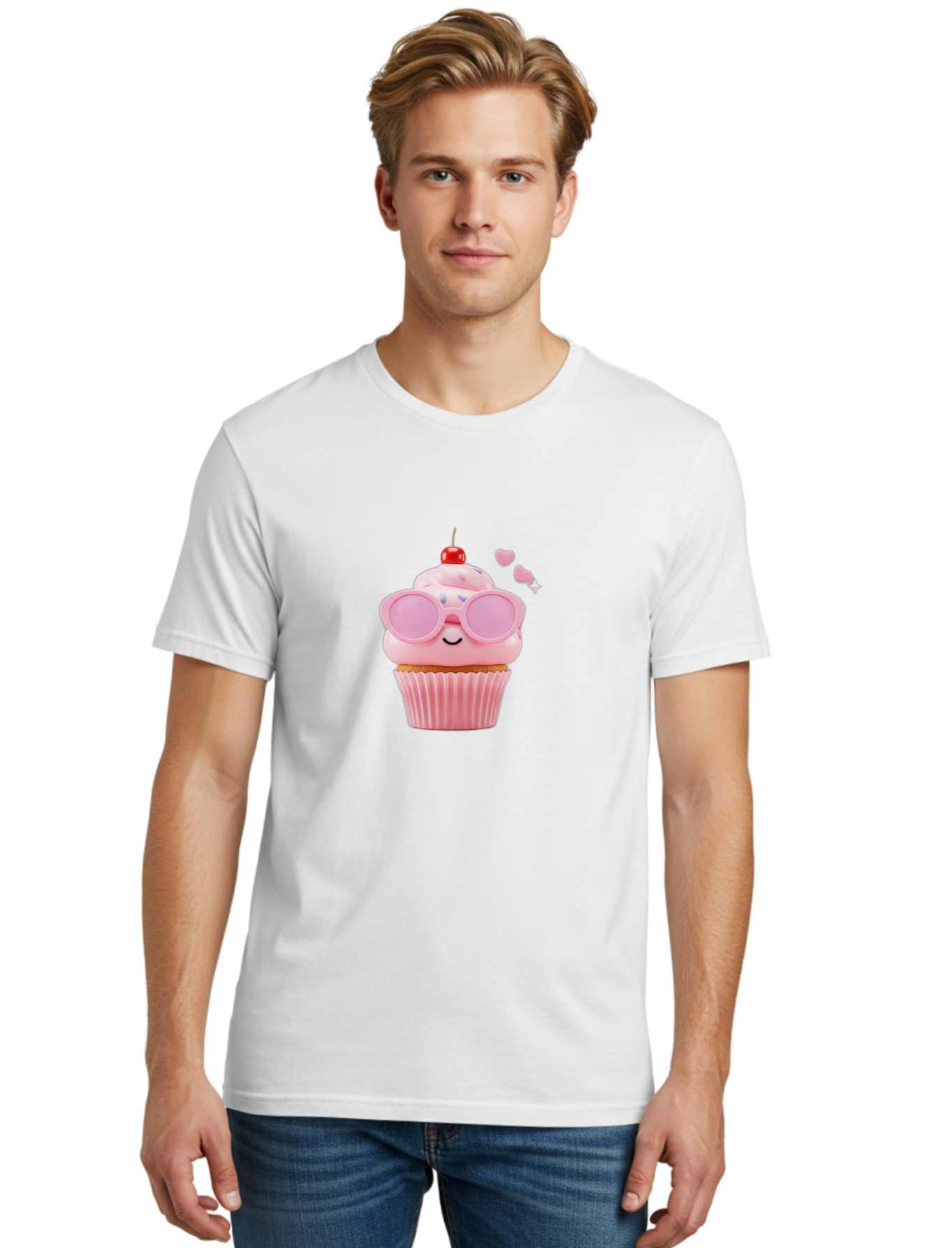 Cupcake-With-Sunglasses-2 Men'S Graphic Tee, 100% Cotton, Comfortable Casual Summer Wear, Machine Washable, Vintage Camera, Old Camera, Antique Camera, Black Camera, Classic Photography, Photography Equipment, Nostalgic Device, Film Camera, Bah873