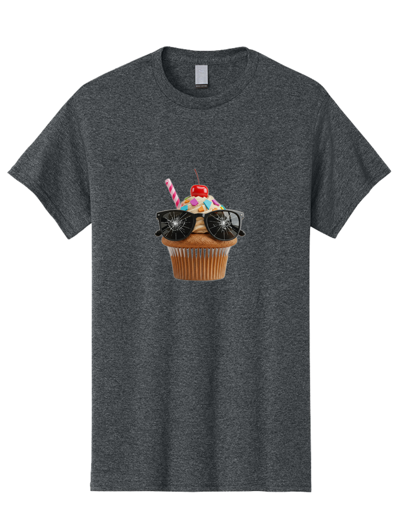 Cupcake-With-Sunglasses-4 Men'S Graphic Tee, 100% Cotton, Comfortable Casual Summer Wear, Machine Washable, Vintage Camera, Old Camera, Antique Camera, Black Camera, Classic Photography, Photography Equipment, Nostalgic Device, Film Camera, Bah875