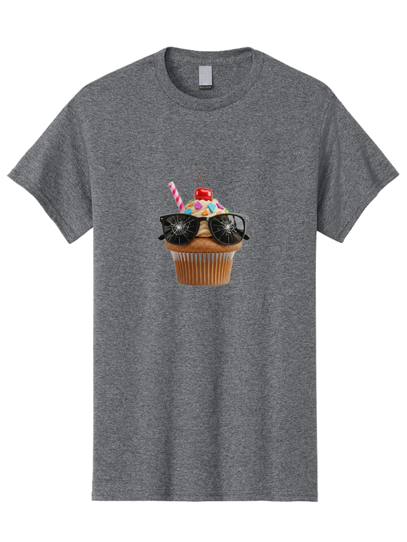 Cupcake-With-Sunglasses-4 Men'S Graphic Tee, 100% Cotton, Comfortable Casual Summer Wear, Machine Washable, Vintage Camera, Old Camera, Antique Camera, Black Camera, Classic Photography, Photography Equipment, Nostalgic Device, Film Camera, Bah875