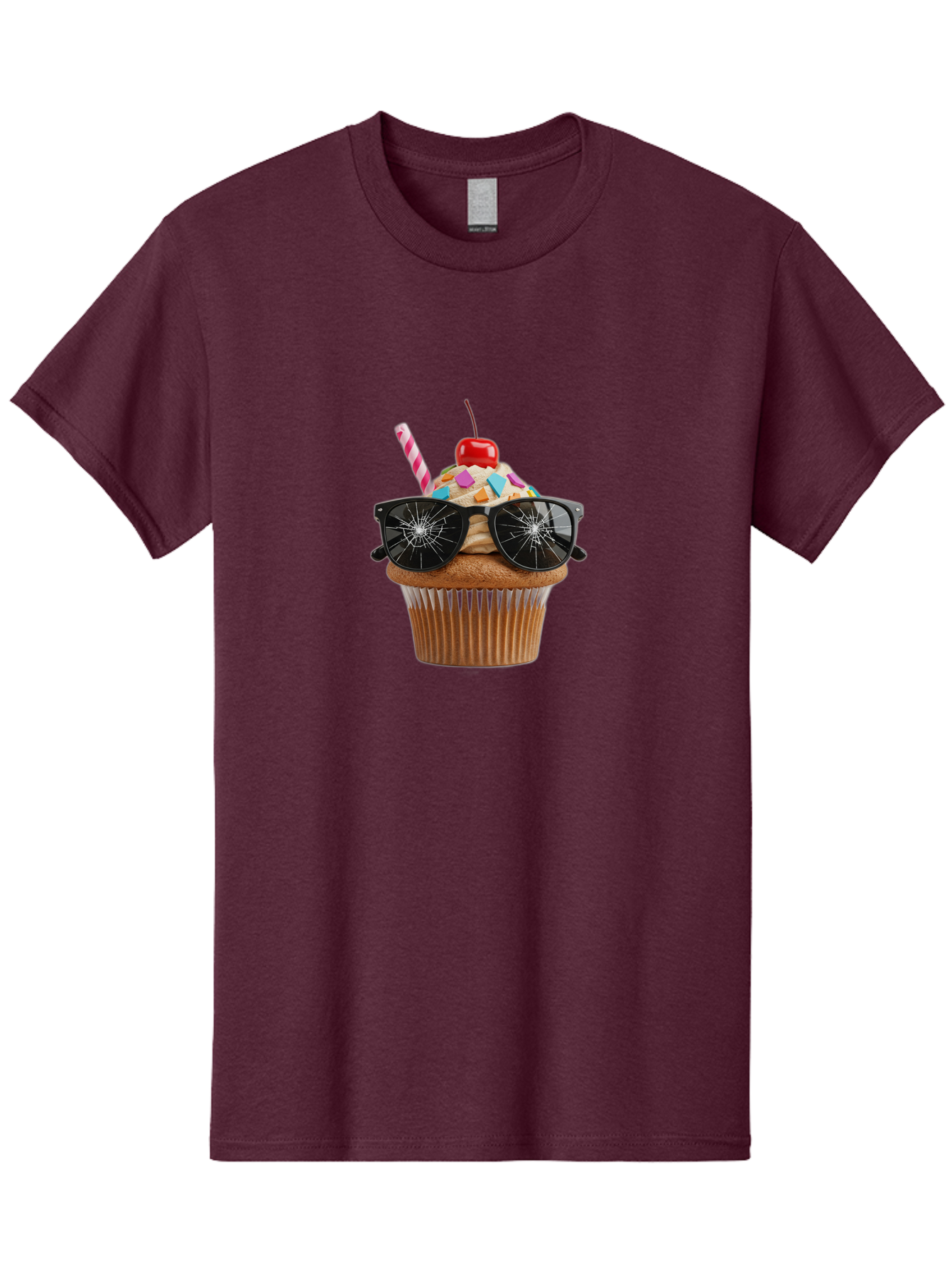 Cupcake-With-Sunglasses-4 Men'S Graphic Tee, 100% Cotton, Comfortable Casual Summer Wear, Machine Washable, Vintage Camera, Old Camera, Antique Camera, Black Camera, Classic Photography, Photography Equipment, Nostalgic Device, Film Camera, Bah875