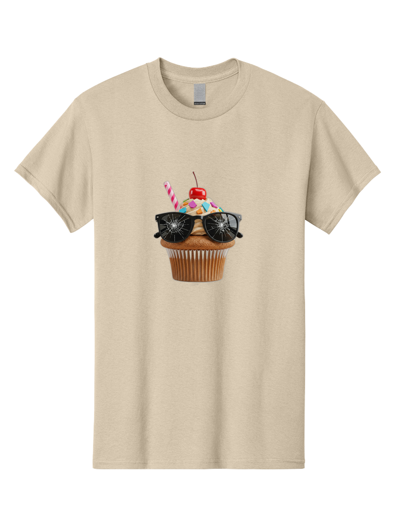 Cupcake-With-Sunglasses-4 Men'S Graphic Tee, 100% Cotton, Comfortable Casual Summer Wear, Machine Washable, Vintage Camera, Old Camera, Antique Camera, Black Camera, Classic Photography, Photography Equipment, Nostalgic Device, Film Camera, Bah875