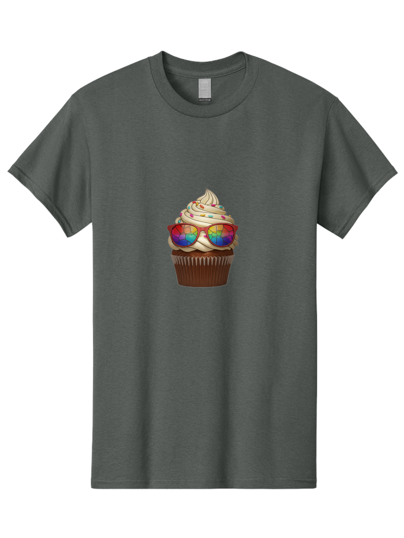 Cupcake-With-Sunglasses-5 Men'S Graphic Tee, 100% Cotton, Comfortable Casual Summer Wear, Machine Washable, Vintage Camera, Old Camera, Antique Camera, Black Camera, Classic Photography, Photography Equipment, Nostalgic Device, Film Camera, Bah876