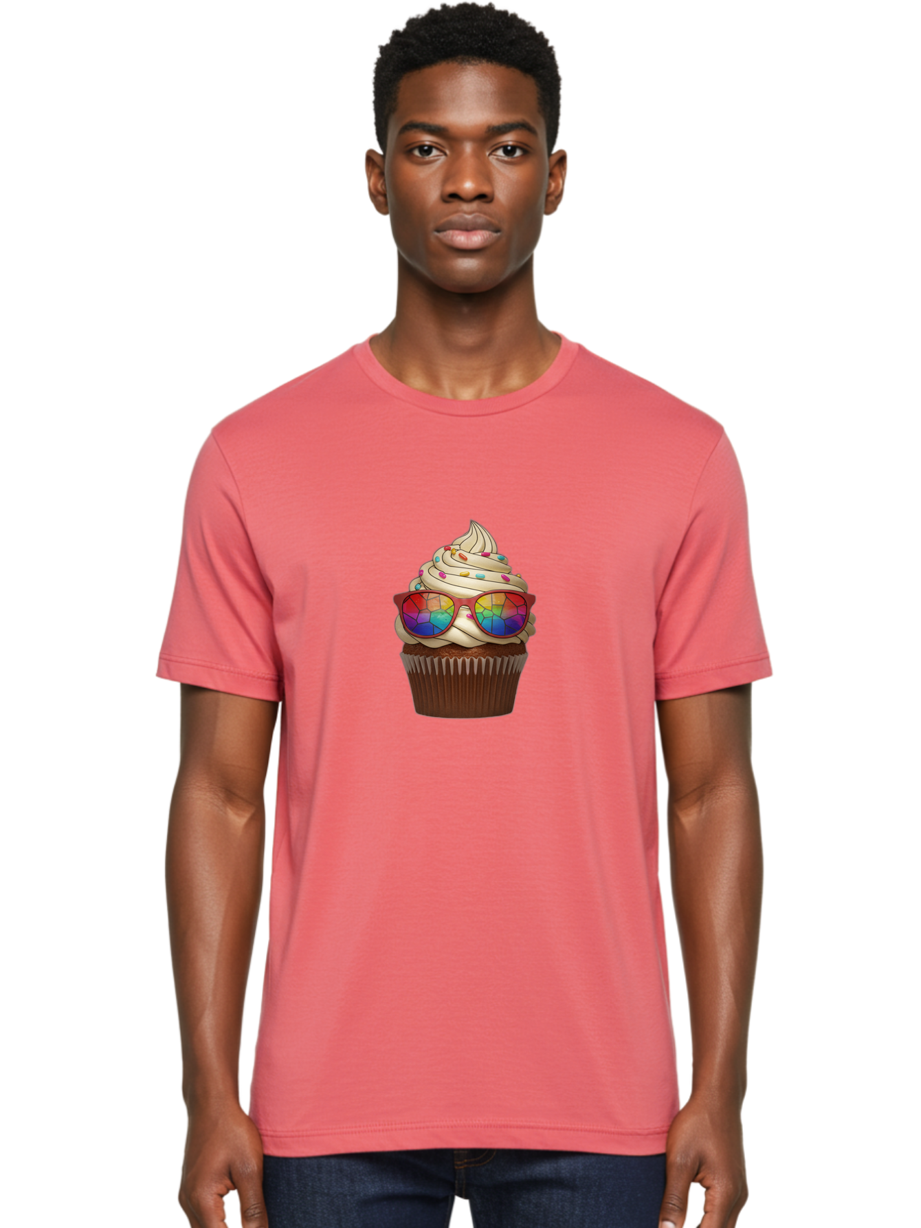 Cupcake-With-Sunglasses-5 Men'S Graphic Tee, 100% Cotton, Comfortable Casual Summer Wear, Machine Washable, Vintage Camera, Old Camera, Antique Camera, Black Camera, Classic Photography, Photography Equipment, Nostalgic Device, Film Camera, Bah876