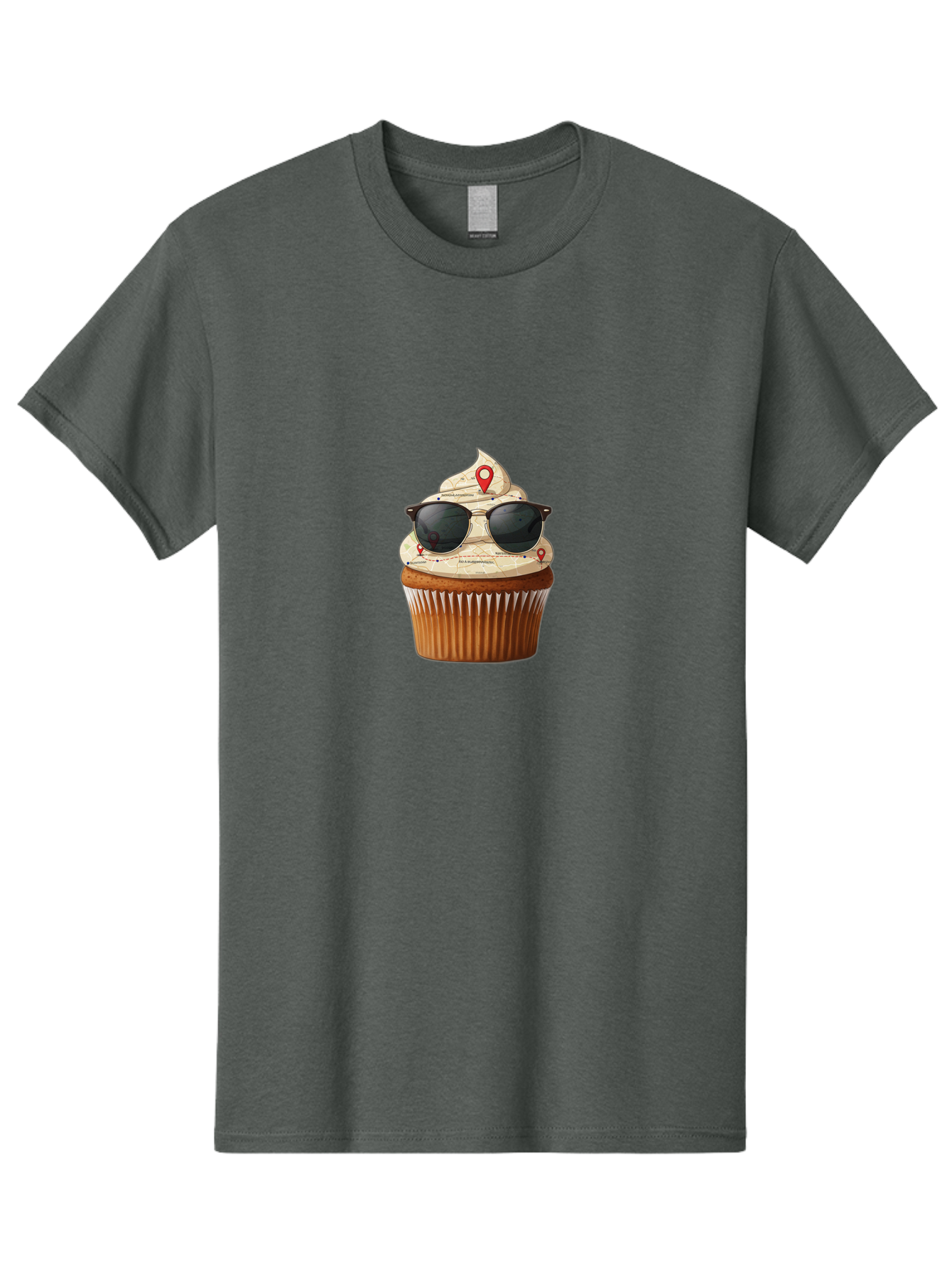 Cupcake-With-Sunglasses-6 Men'S Graphic Tee, 100% Cotton, Comfortable Casual Summer Wear, Machine Washable, Vintage Camera, Old Camera, Antique Camera, Black Camera, Classic Photography, Photography Equipment, Nostalgic Device, Film Camera, Bah877