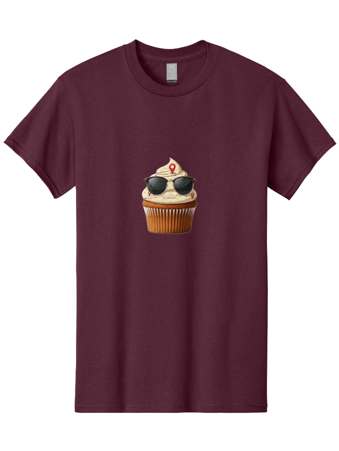 Cupcake-With-Sunglasses-6 Men'S Graphic Tee, 100% Cotton, Comfortable Casual Summer Wear, Machine Washable, Vintage Camera, Old Camera, Antique Camera, Black Camera, Classic Photography, Photography Equipment, Nostalgic Device, Film Camera, Bah877