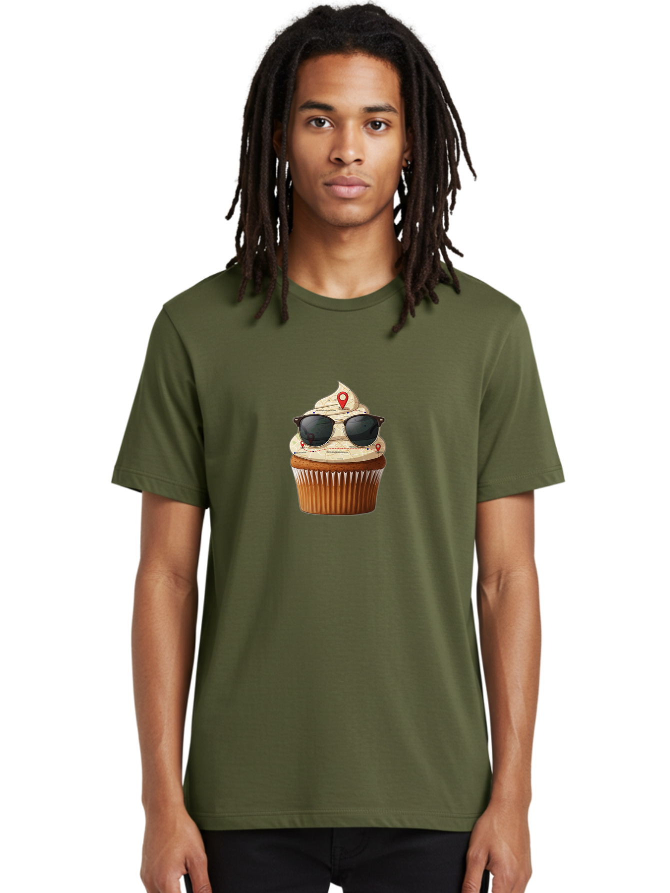 Cupcake-With-Sunglasses-6 Men'S Graphic Tee, 100% Cotton, Comfortable Casual Summer Wear, Machine Washable, Vintage Camera, Old Camera, Antique Camera, Black Camera, Classic Photography, Photography Equipment, Nostalgic Device, Film Camera, Bah877