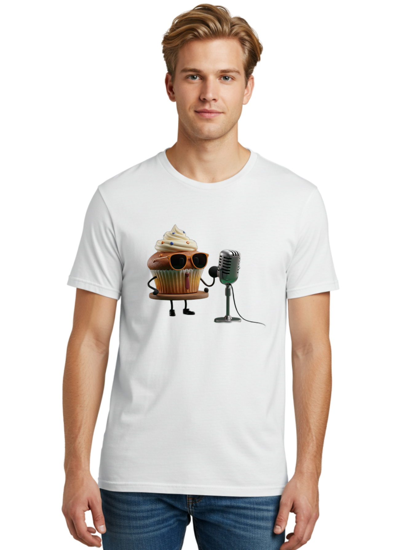 Cupcake-With-Sunglasses Men'S Graphic Tee, 100% Cotton, Comfortable Casual Summer Wear, Machine Washable, Vintage Camera, Old Camera, Antique Camera, Black Camera, Classic Photography, Photography Equipment, Nostalgic Device, Film Camera, Bah878