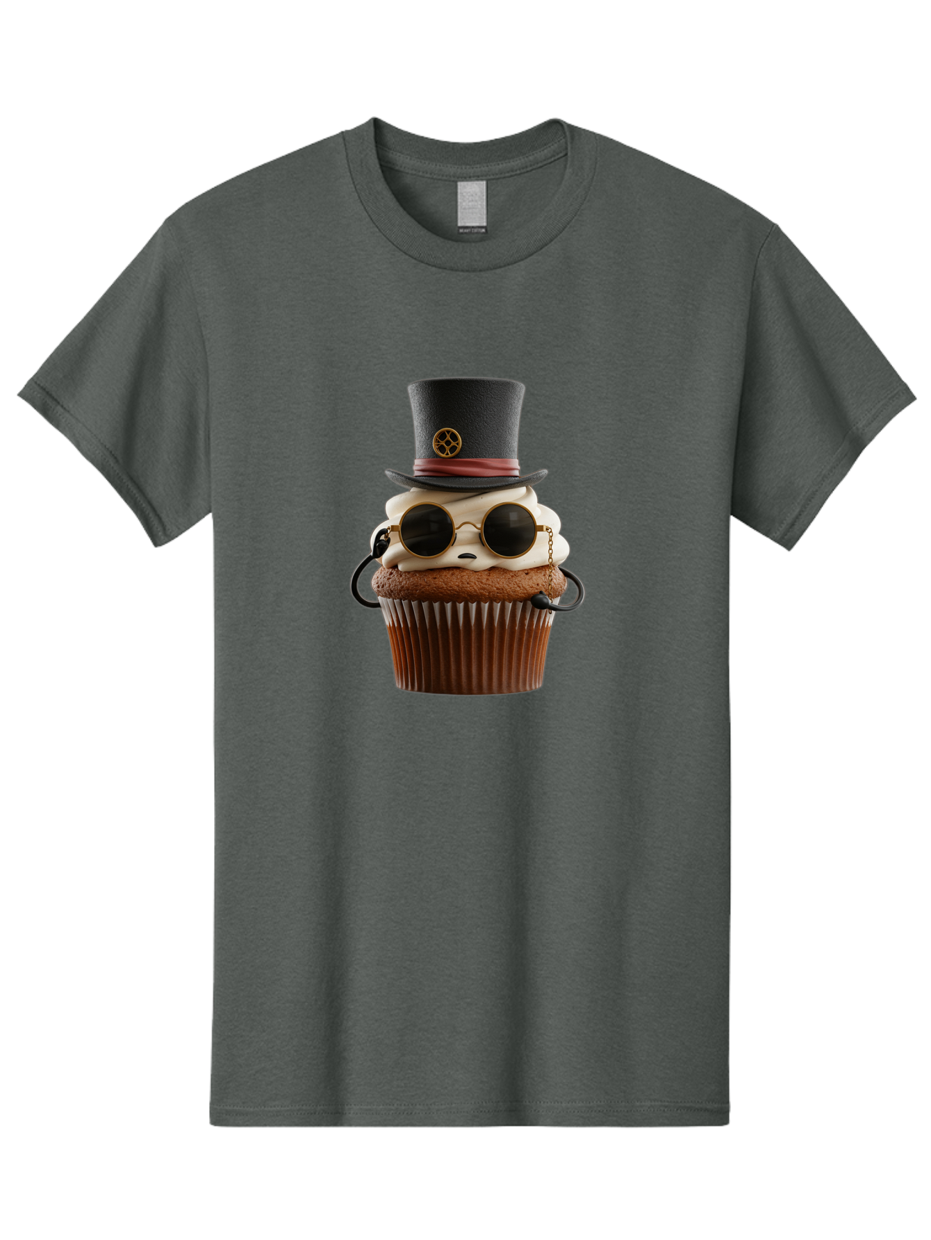 Cupcake-With-Top-Hat-And-Sunglasses Men'S Graphic Tee, 100% Cotton, Comfortable Casual Summer Wear, Machine Washable, Vintage Camera, Old Camera, Antique Camera, Black Camera, Classic Photography, Photography Equipment, Nostalgic Device, Bah879