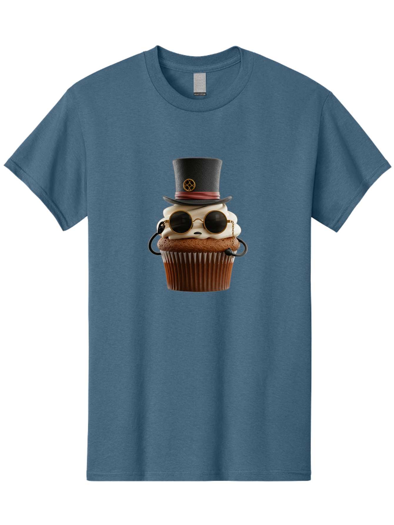Cupcake-With-Top-Hat-And-Sunglasses Men'S Graphic Tee, 100% Cotton, Comfortable Casual Summer Wear, Machine Washable, Vintage Camera, Old Camera, Antique Camera, Black Camera, Classic Photography, Photography Equipment, Nostalgic Device, Bah879