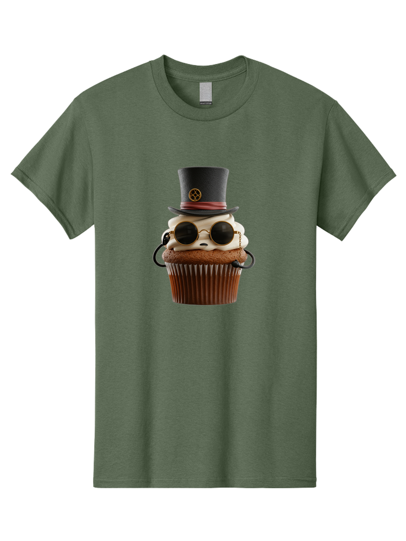 Cupcake-With-Top-Hat-And-Sunglasses Men'S Graphic Tee, 100% Cotton, Comfortable Casual Summer Wear, Machine Washable, Vintage Camera, Old Camera, Antique Camera, Black Camera, Classic Photography, Photography Equipment, Nostalgic Device, Bah879