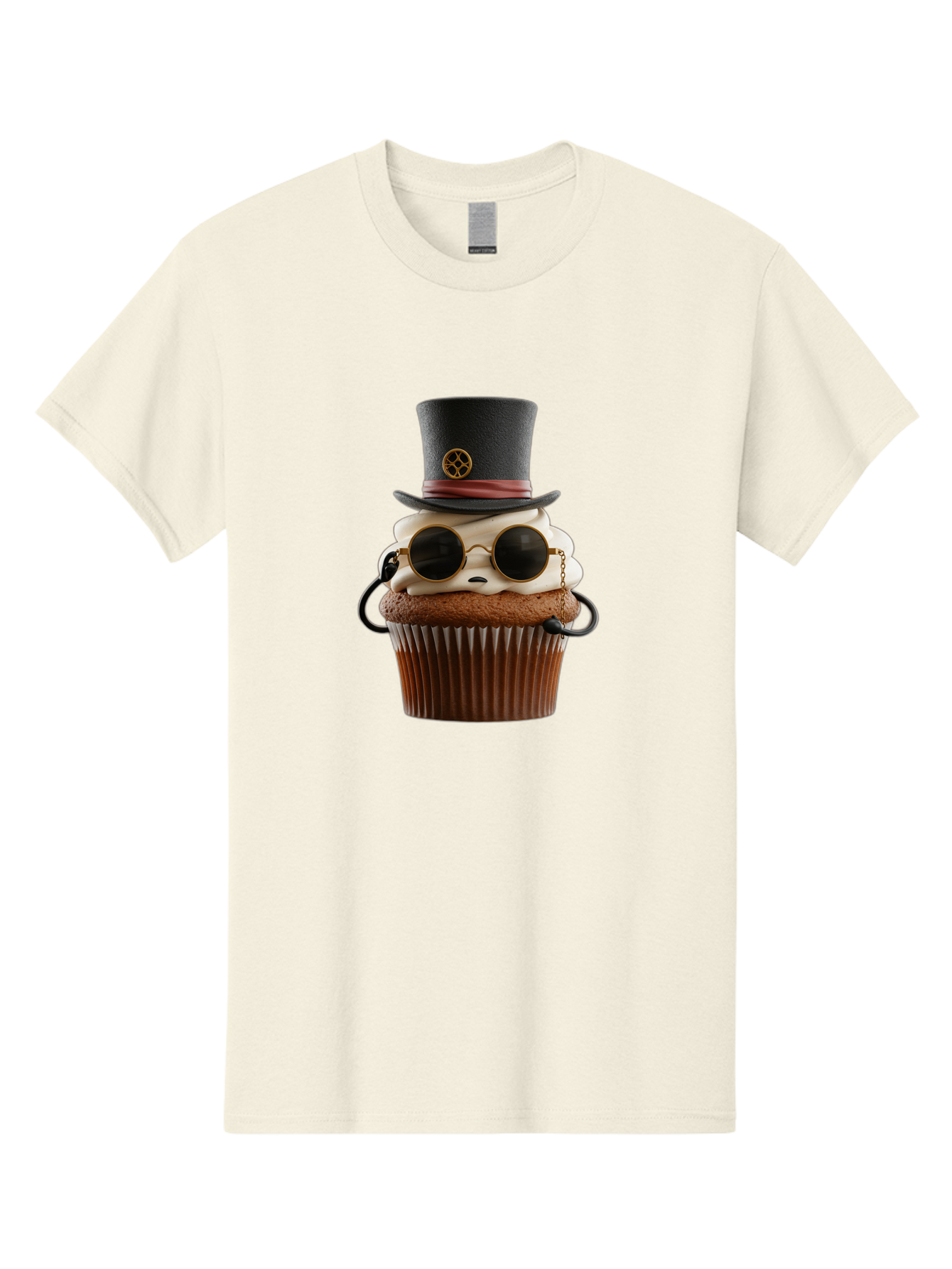 Cupcake-With-Top-Hat-And-Sunglasses Men'S Graphic Tee, 100% Cotton, Comfortable Casual Summer Wear, Machine Washable, Vintage Camera, Old Camera, Antique Camera, Black Camera, Classic Photography, Photography Equipment, Nostalgic Device, Bah879