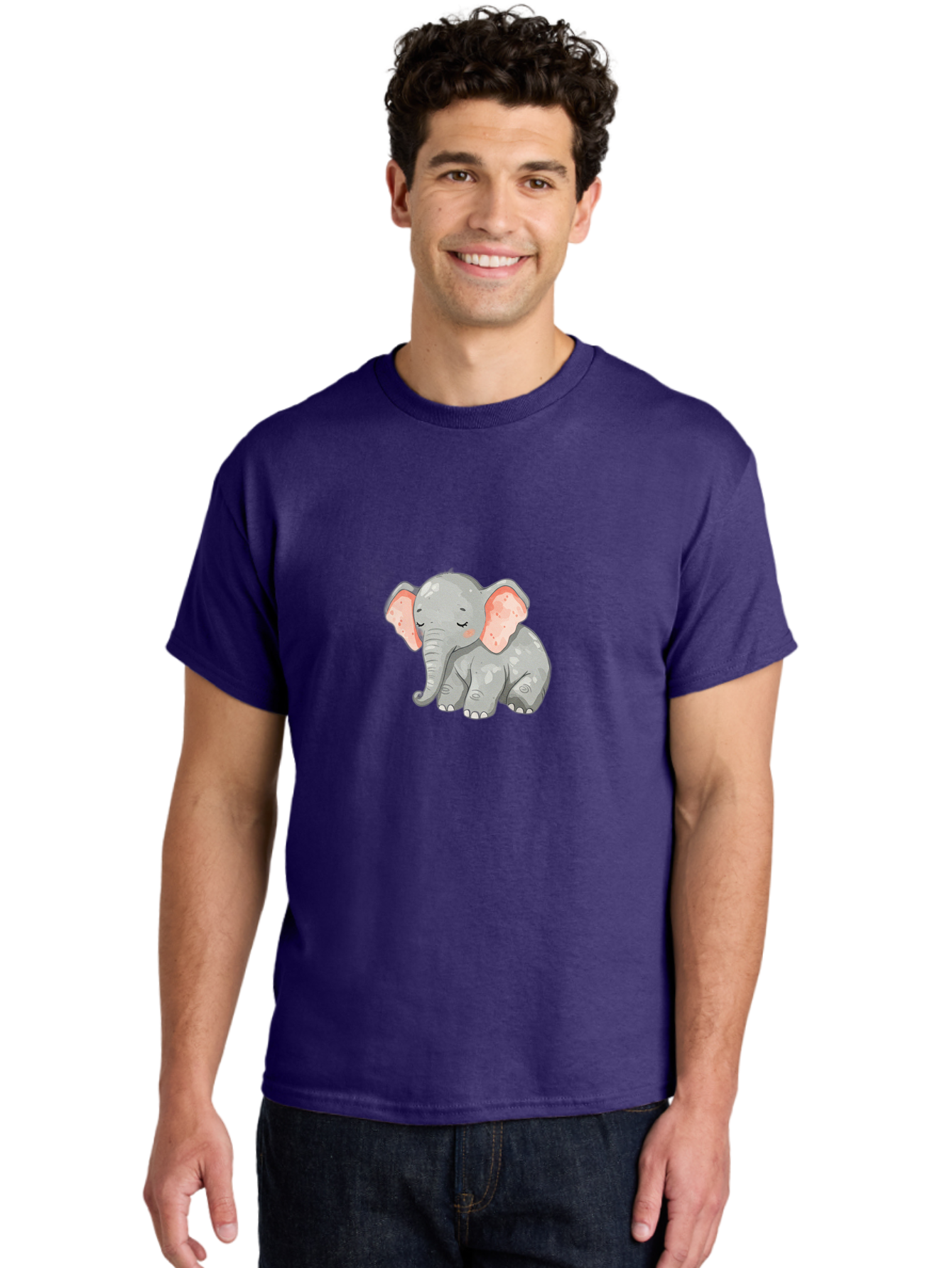 Cute-Elephant-1 Men'S Graphic Tee, 100% Cotton, Comfortable Casual Summer Wear, Machine Washable, Vintage Camera, Old Camera, Antique Camera, Black Camera, Classic Photography, Photography Equipment, Nostalgic Device, Film Camera, Camera Art Bah884