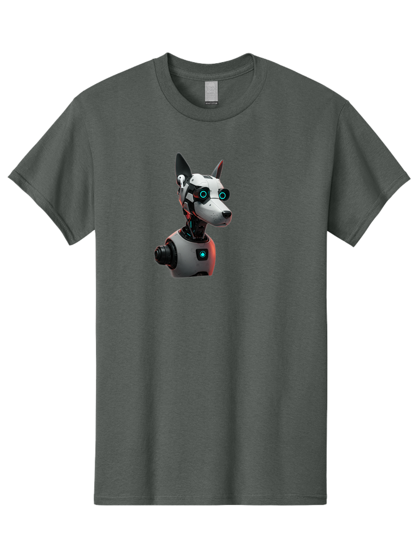 Cybernetic-Dog-Head Men'S Graphic Tee, 100% Cotton, Comfortable Casual Summer Wear, Machine Washable, Vintage Camera, Old Camera, Antique Camera, Black Camera, Classic Photography, Photography Equipment, Nostalgic Device, Film Camera, Bah887
