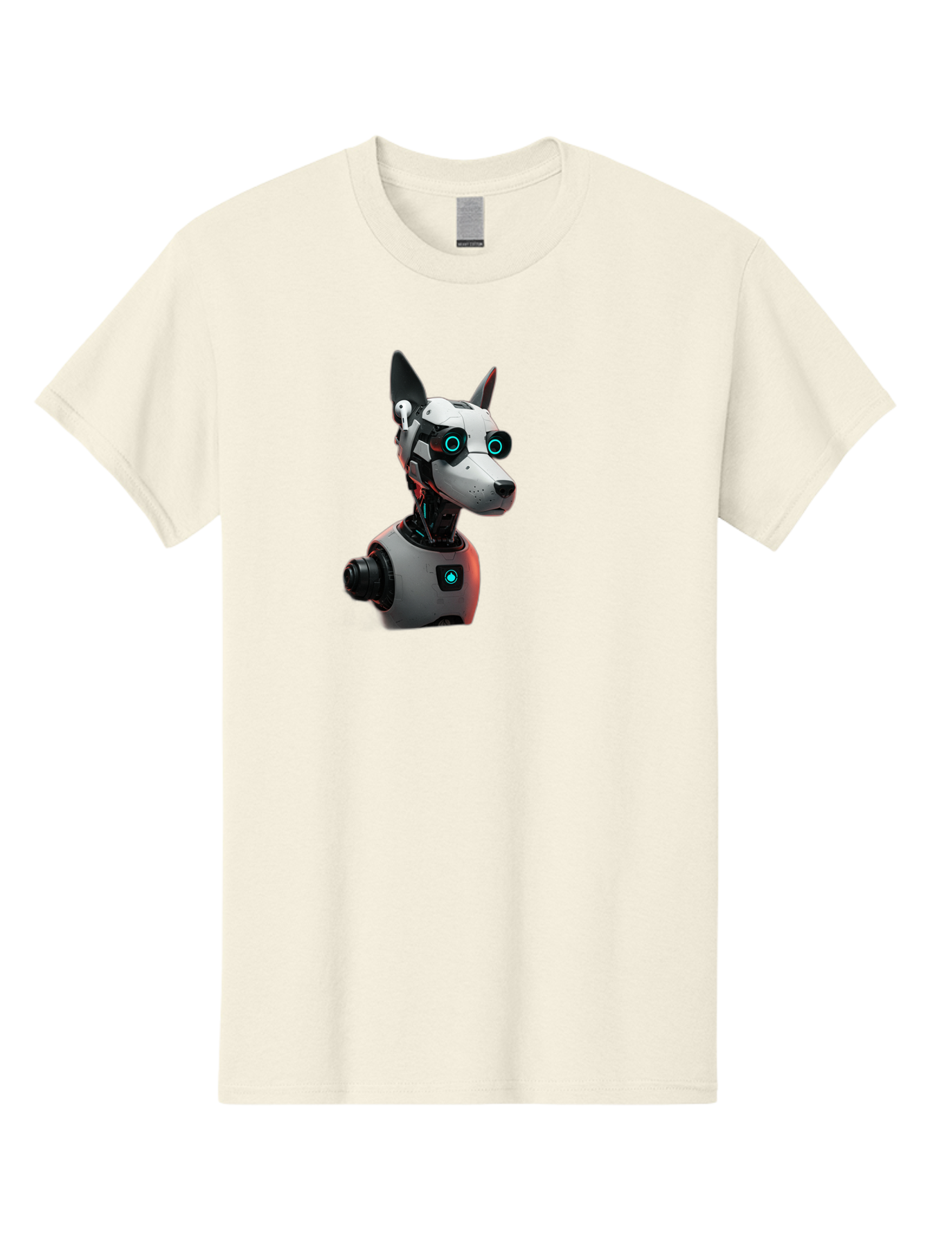 Cybernetic-Dog-Head Men'S Graphic Tee, 100% Cotton, Comfortable Casual Summer Wear, Machine Washable, Vintage Camera, Old Camera, Antique Camera, Black Camera, Classic Photography, Photography Equipment, Nostalgic Device, Film Camera, Bah887