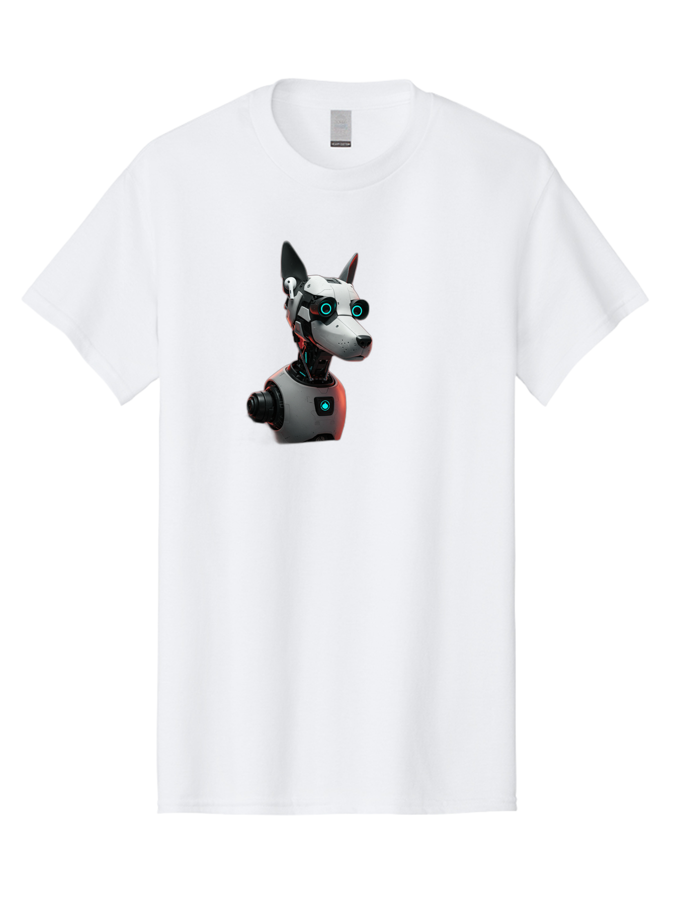 Cybernetic-Dog-Head Men'S Graphic Tee, 100% Cotton, Comfortable Casual Summer Wear, Machine Washable, Vintage Camera, Old Camera, Antique Camera, Black Camera, Classic Photography, Photography Equipment, Nostalgic Device, Film Camera, Bah887
