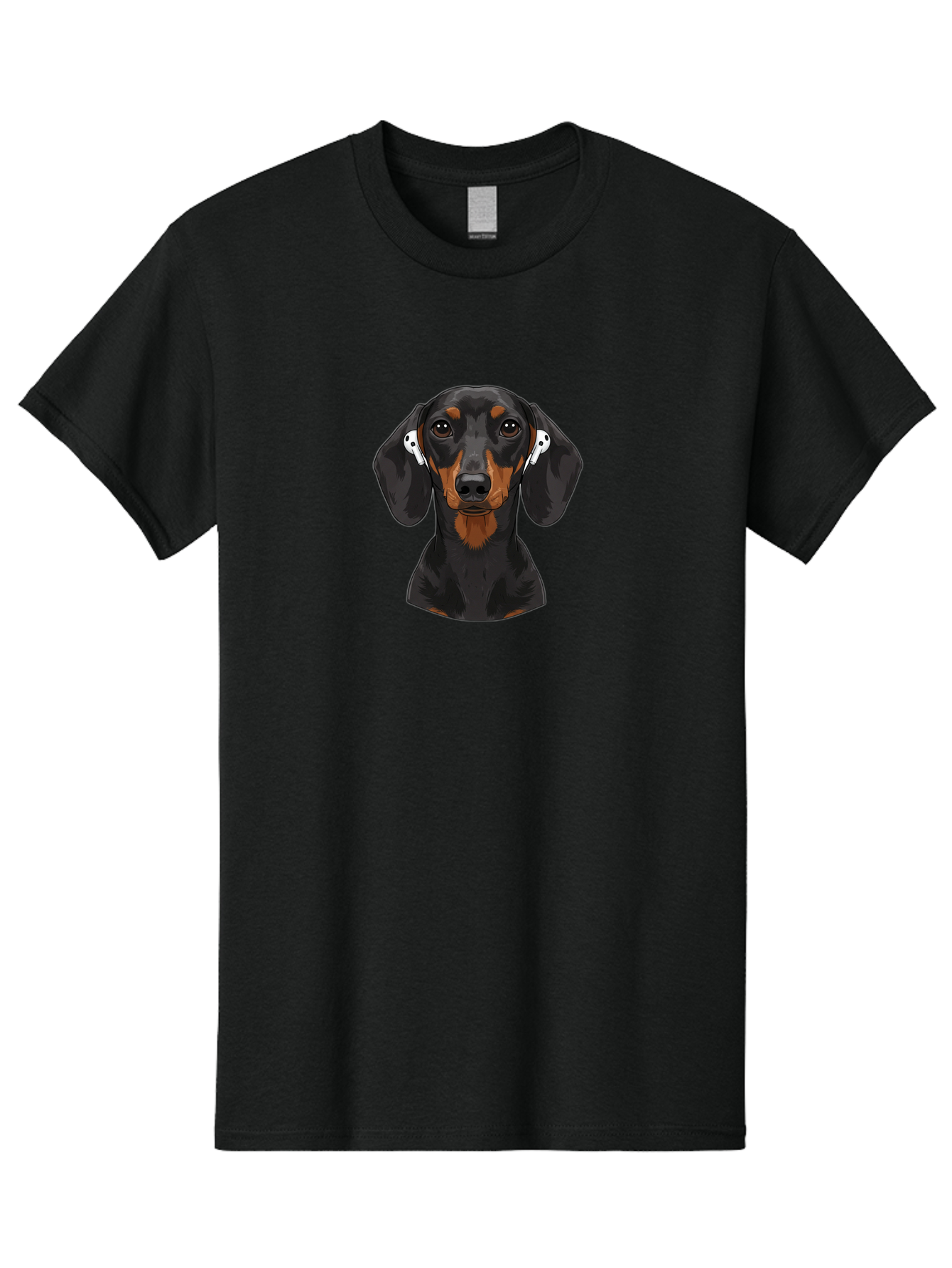 Dachshund-With-Airpods Men'S Graphic Tee, 100% Cotton, Comfortable Casual Summer Wear, Machine Washable, Vintage Camera, Old Camera, Antique Camera, Black Camera, Classic Photography, Photography Equipment, Nostalgic Device, Film Camera, Bah892