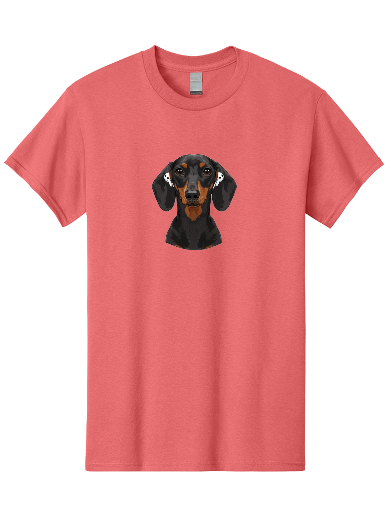 Dachshund-With-Airpods Men'S Graphic Tee, 100% Cotton, Comfortable Casual Summer Wear, Machine Washable, Vintage Camera, Old Camera, Antique Camera, Black Camera, Classic Photography, Photography Equipment, Nostalgic Device, Film Camera, Bah892