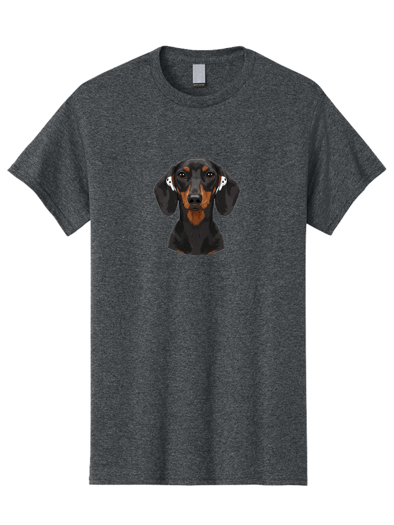 Dachshund-With-Airpods Men'S Graphic Tee, 100% Cotton, Comfortable Casual Summer Wear, Machine Washable, Vintage Camera, Old Camera, Antique Camera, Black Camera, Classic Photography, Photography Equipment, Nostalgic Device, Film Camera, Bah892