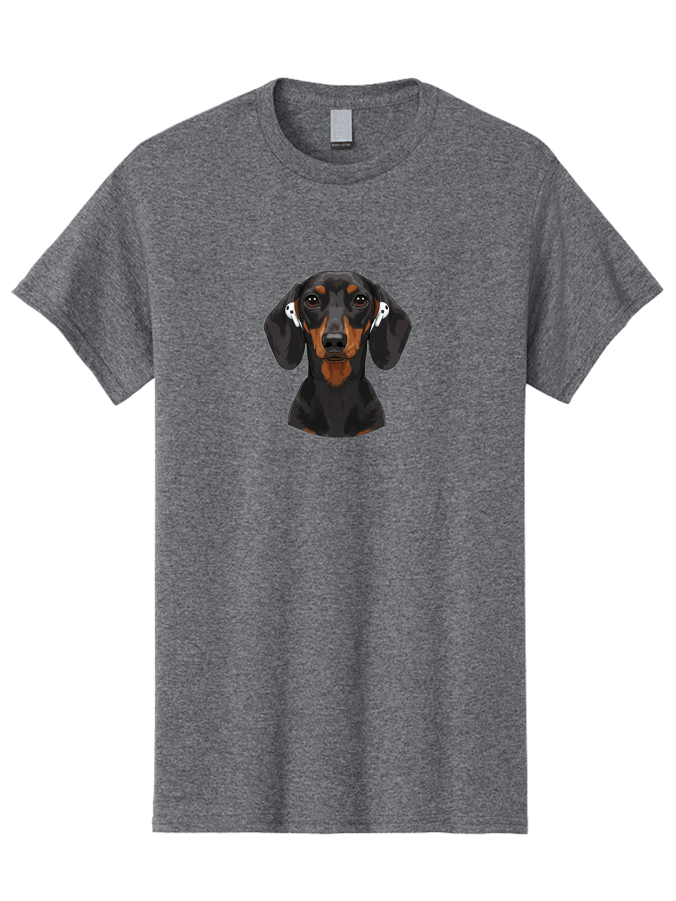 Dachshund-With-Airpods Men'S Graphic Tee, 100% Cotton, Comfortable Casual Summer Wear, Machine Washable, Vintage Camera, Old Camera, Antique Camera, Black Camera, Classic Photography, Photography Equipment, Nostalgic Device, Film Camera, Bah892