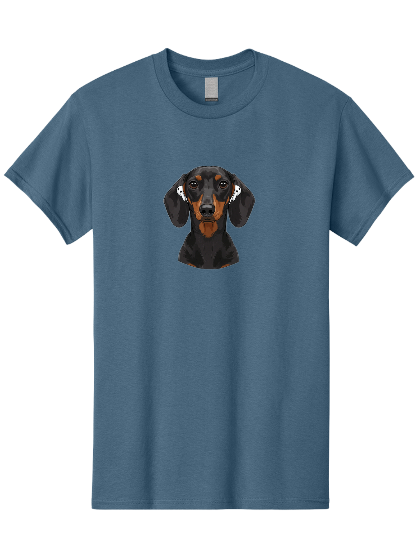Dachshund-With-Airpods Men'S Graphic Tee, 100% Cotton, Comfortable Casual Summer Wear, Machine Washable, Vintage Camera, Old Camera, Antique Camera, Black Camera, Classic Photography, Photography Equipment, Nostalgic Device, Film Camera, Bah892