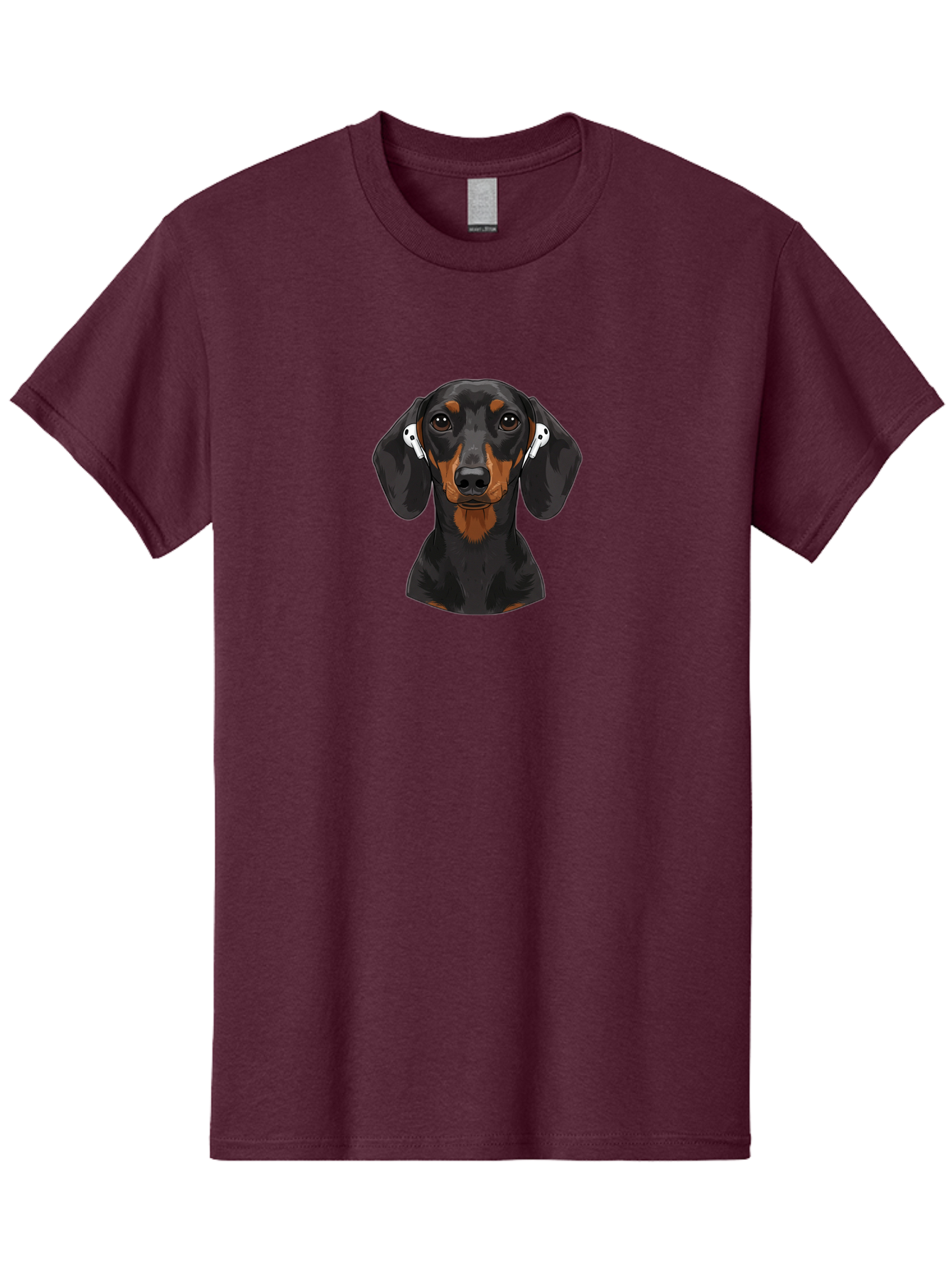 Dachshund-With-Airpods Men'S Graphic Tee, 100% Cotton, Comfortable Casual Summer Wear, Machine Washable, Vintage Camera, Old Camera, Antique Camera, Black Camera, Classic Photography, Photography Equipment, Nostalgic Device, Film Camera, Bah892