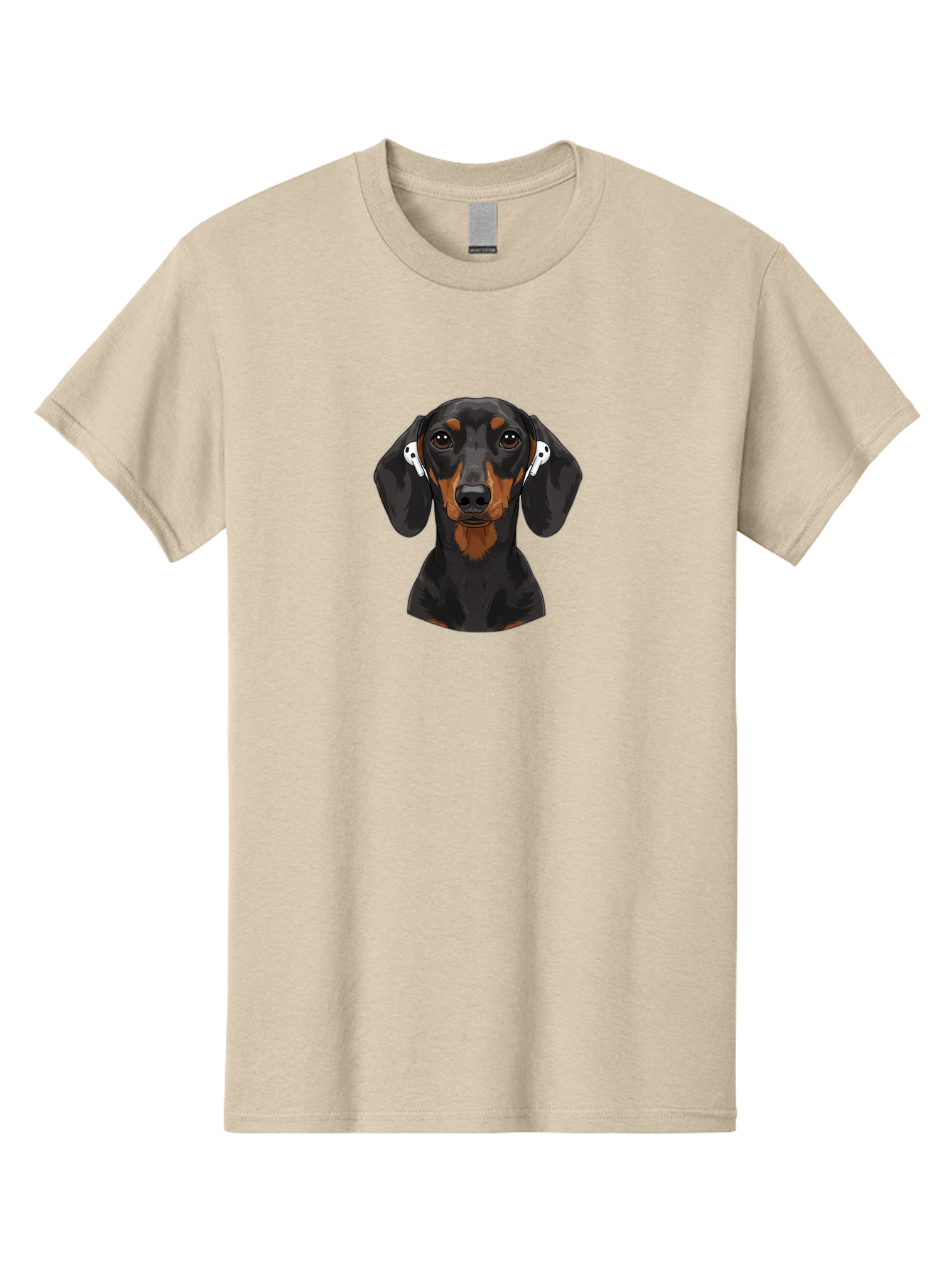 Dachshund-With-Airpods Men'S Graphic Tee, 100% Cotton, Comfortable Casual Summer Wear, Machine Washable, Vintage Camera, Old Camera, Antique Camera, Black Camera, Classic Photography, Photography Equipment, Nostalgic Device, Film Camera, Bah892