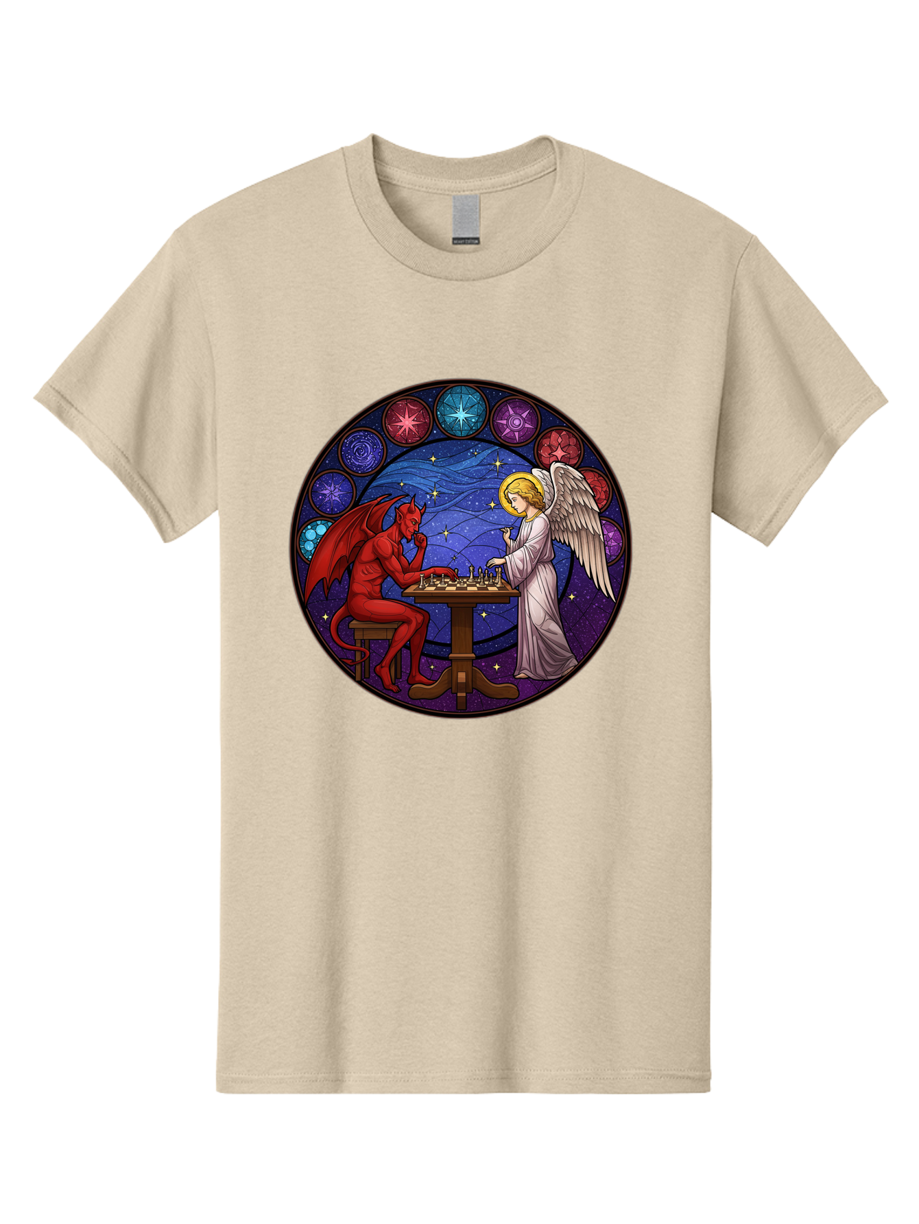 Devil-Vs-Angel-Chess Men'S Graphic Tee, 100% Cotton, Comfortable Casual Summer Wear, Machine Washable, Vintage Camera, Old Camera, Antique Camera, Black Camera, Classic Photography, Photography Equipment, Nostalgic Device, Film Camera, Bah905