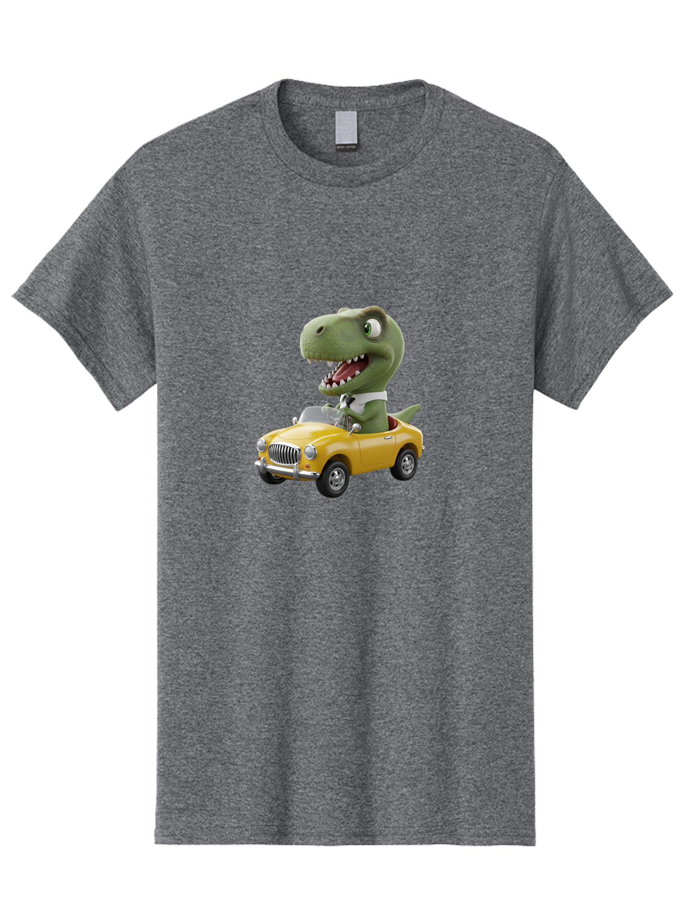 Dino-Driving-Convertible Men'S Graphic Tee, 100% Cotton, Comfortable Casual Summer Wear, Machine Washable, Vintage Camera, Old Camera, Antique Camera, Black Camera, Classic Photography, Photography Equipment, Nostalgic Device, Film Camera, Bah909