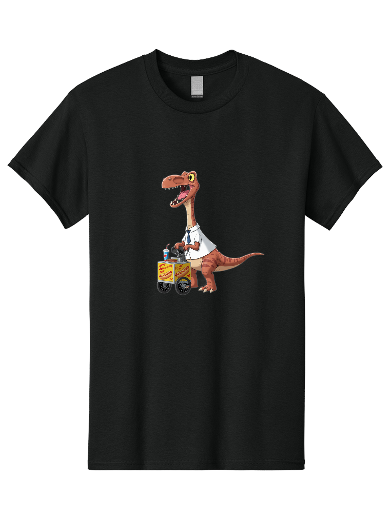 Dino-Hot-Dog-Cart Men'S Graphic Tee, 100% Cotton, Comfortable Casual Summer Wear, Machine Washable, Vintage Camera, Old Camera, Antique Camera, Black Camera, Classic Photography, Photography Equipment, Nostalgic Device, Film Camera, Camera Art Bah911