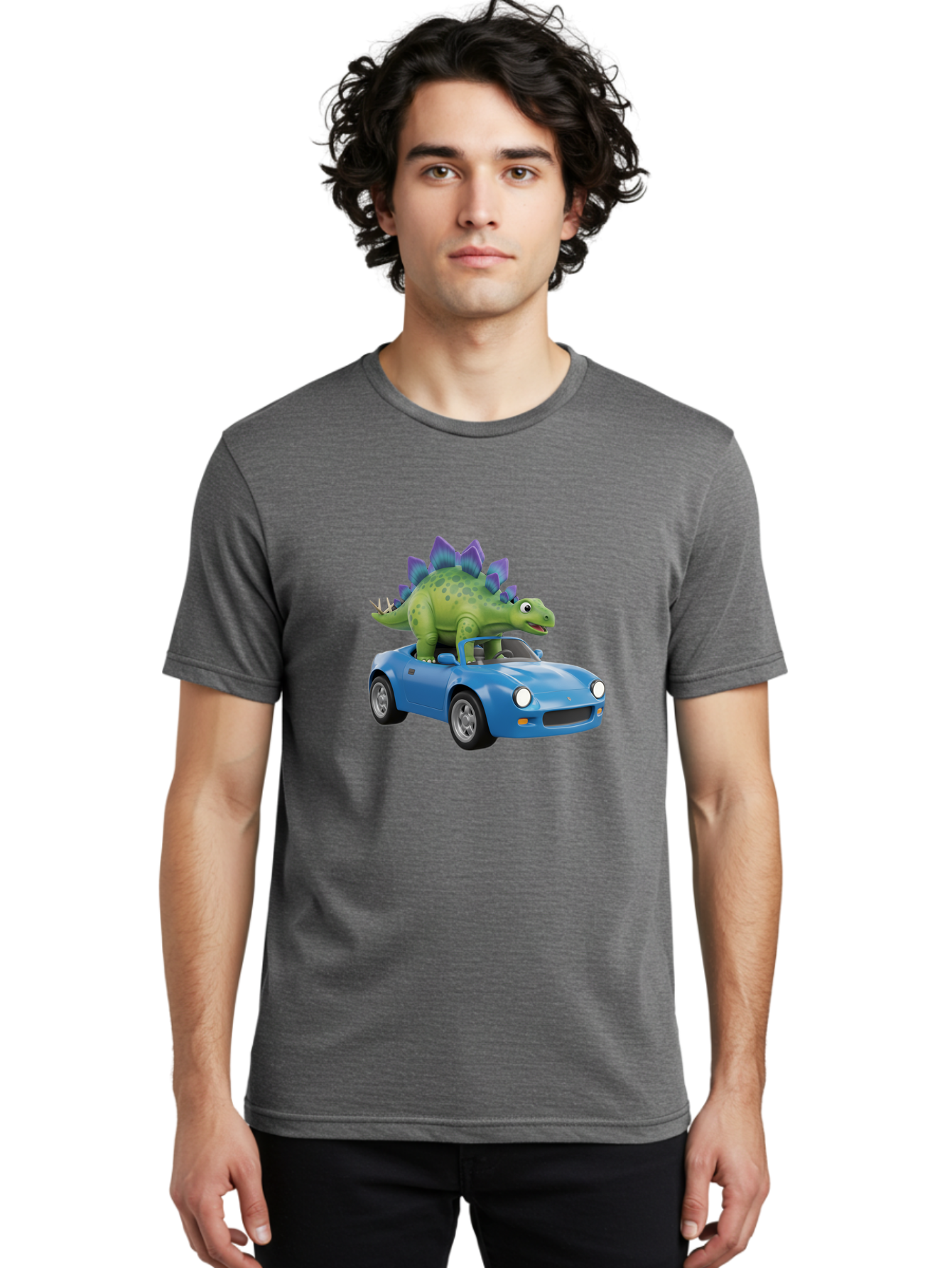 Dino-In-Blue-Car Men'S Graphic Tee, 100% Cotton, Comfortable Casual Summer Wear, Machine Washable, Vintage Camera, Old Camera, Antique Camera, Black Camera, Classic Photography, Photography Equipment, Nostalgic Device, Film Camera, Camera Art Bah914