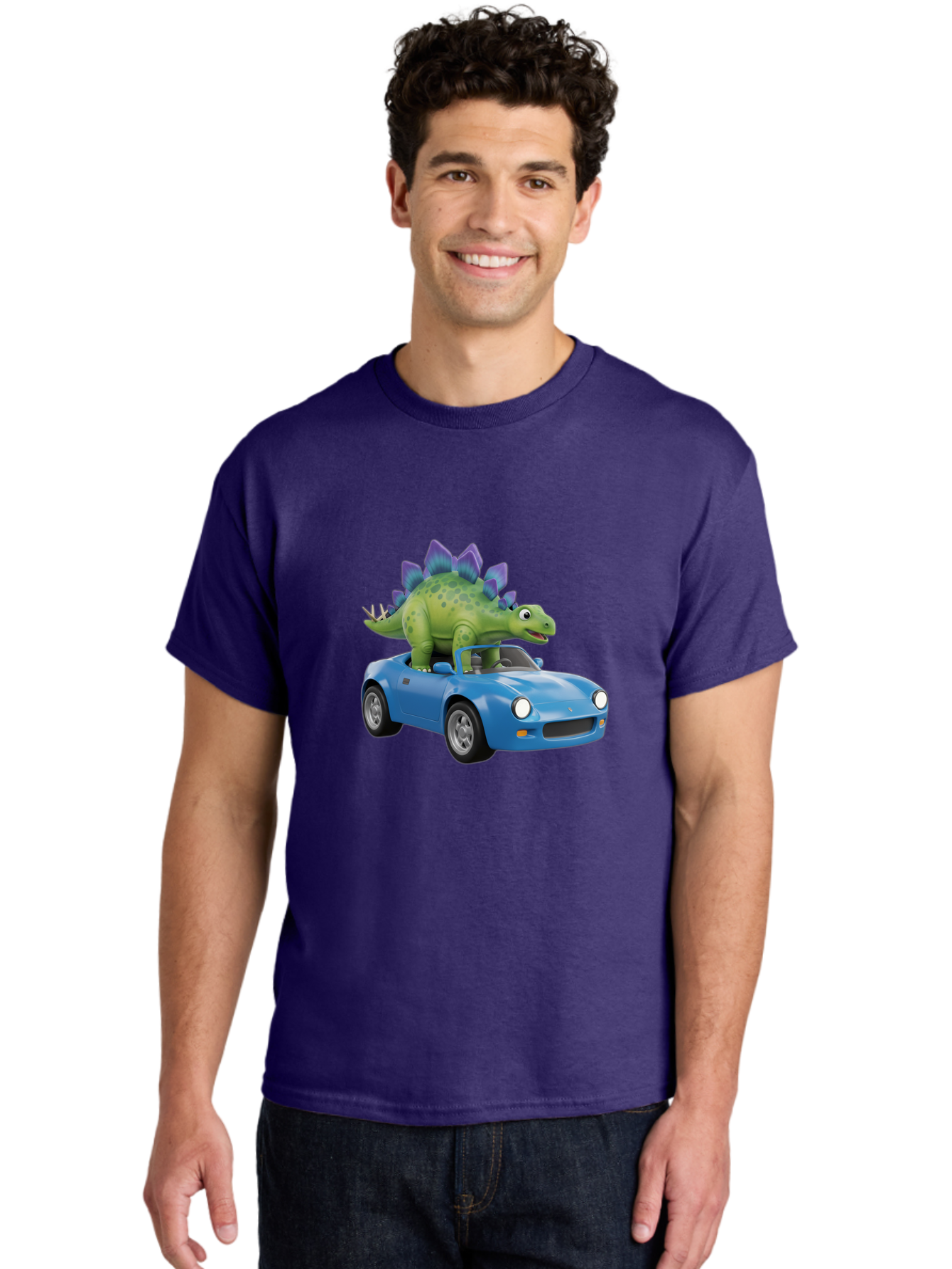 Dino-In-Blue-Car Men'S Graphic Tee, 100% Cotton, Comfortable Casual Summer Wear, Machine Washable, Vintage Camera, Old Camera, Antique Camera, Black Camera, Classic Photography, Photography Equipment, Nostalgic Device, Film Camera, Camera Art Bah914