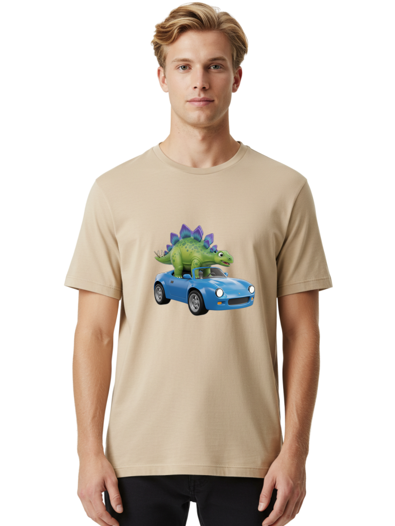 Dino-In-Blue-Car Men'S Graphic Tee, 100% Cotton, Comfortable Casual Summer Wear, Machine Washable, Vintage Camera, Old Camera, Antique Camera, Black Camera, Classic Photography, Photography Equipment, Nostalgic Device, Film Camera, Camera Art Bah914