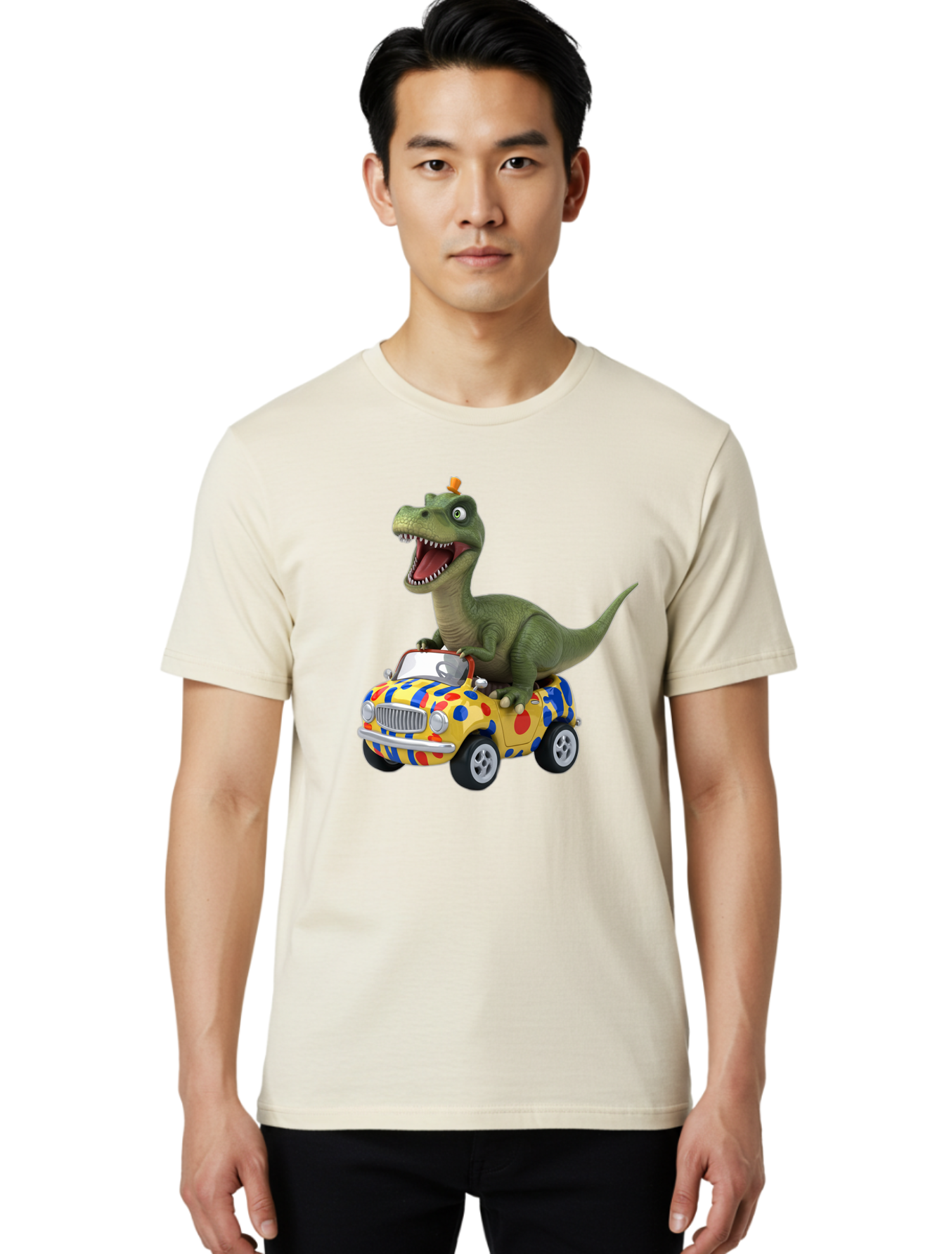 Dino-In-Car Men'S Graphic Tee, 100% Cotton, Comfortable Casual Summer Wear, Machine Washable, Vintage Camera, Old Camera, Antique Camera, Black Camera, Classic Photography, Photography Equipment, Nostalgic Device, Film Camera, Camera Art Bah915