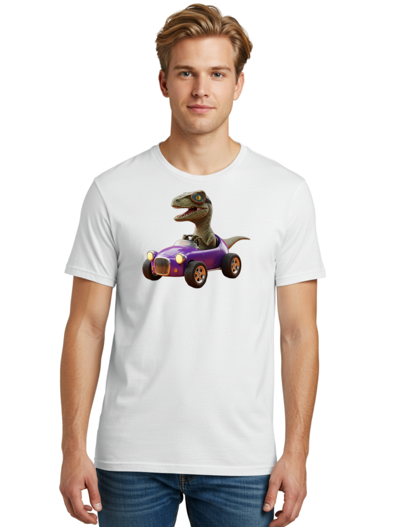 Dinosaur-In-Purple-Car Men'S Graphic Tee, 100% Cotton, Comfortable Casual Summer Wear, Machine Washable, Vintage Camera, Old Camera, Antique Camera, Black Camera, Classic Photography, Photography Equipment, Nostalgic Device, Film Camera, Bah932