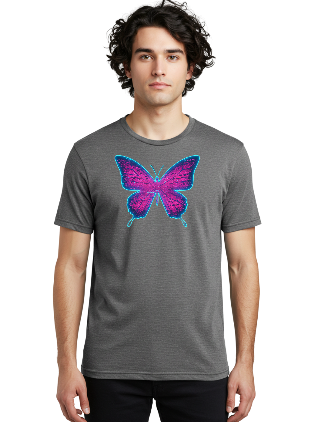 Dna-Butterfly Men'S Graphic Tee, 100% Cotton, Comfortable Casual Summer Wear, Machine Washable, Vintage Camera, Old Camera, Antique Camera, Black Camera, Classic Photography, Photography Equipment, Nostalgic Device, Film Camera, Camera Art Bah937