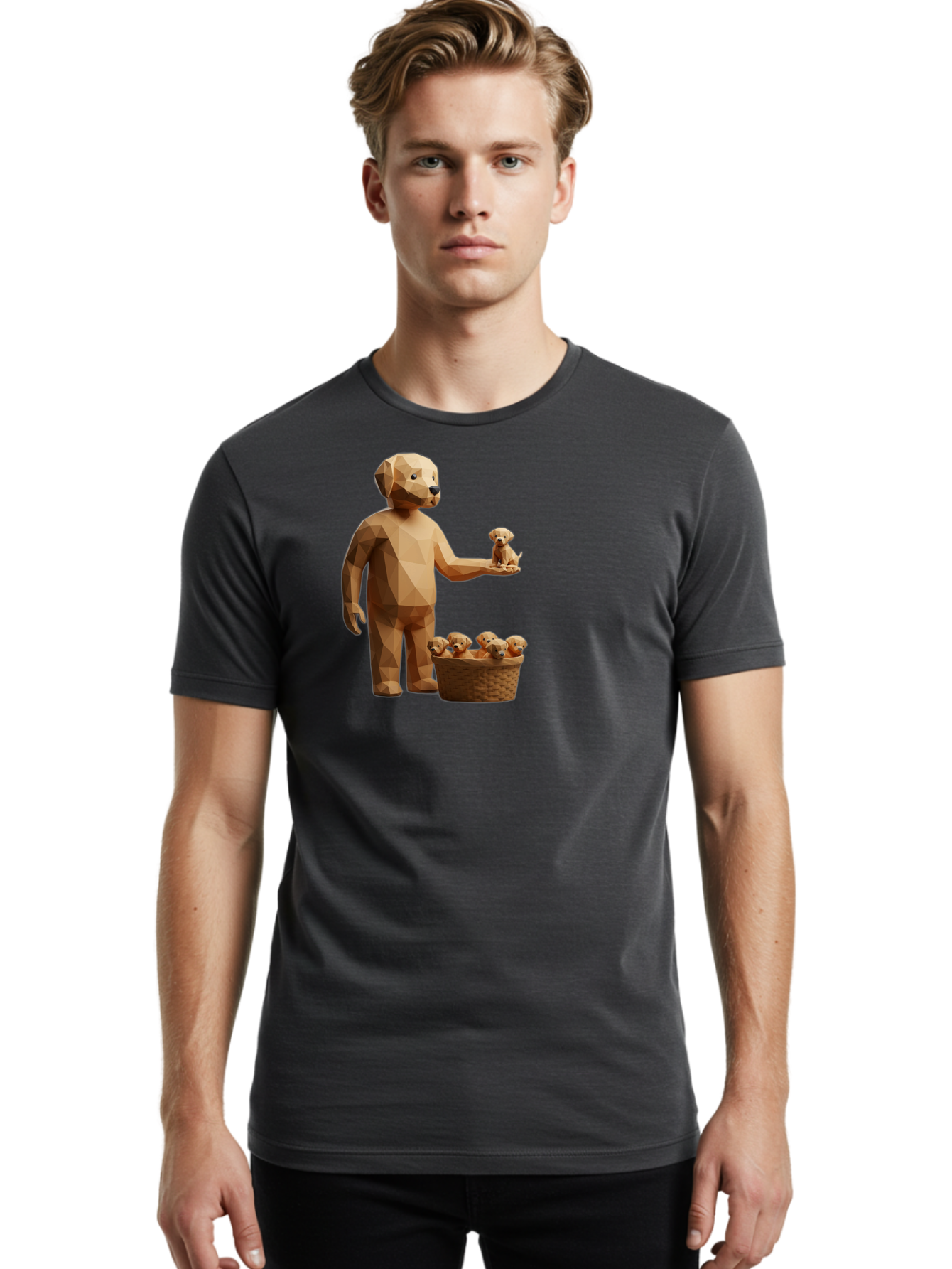 Dog-And-Puppies Men'S Graphic Tee, 100% Cotton, Comfortable Casual Summer Wear, Machine Washable, Vintage Camera, Old Camera, Antique Camera, Black Camera, Classic Photography, Photography Equipment, Nostalgic Device, Film Camera, Camera Art Bah939